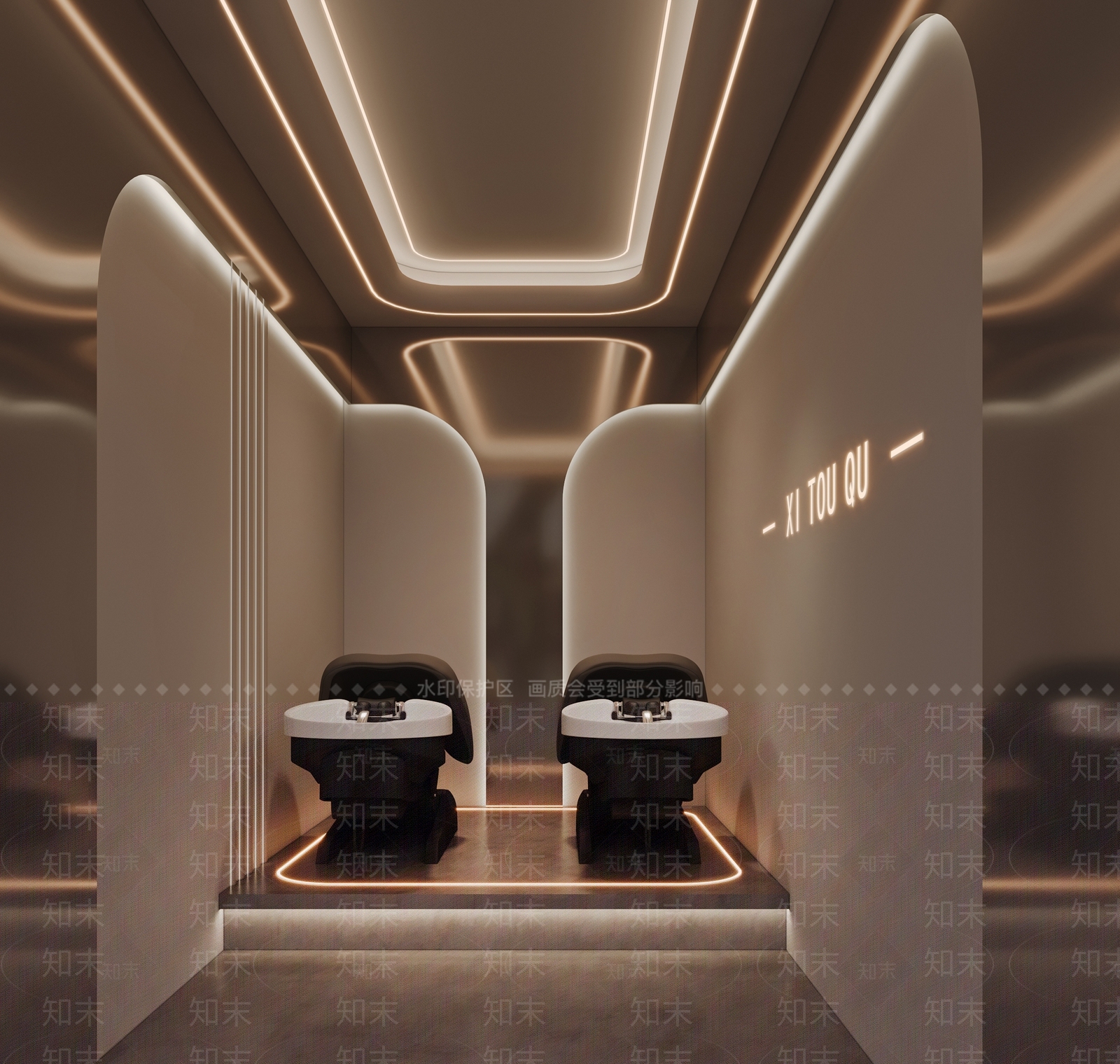 现代简约美发店3D模型下载【ID:1189847640】