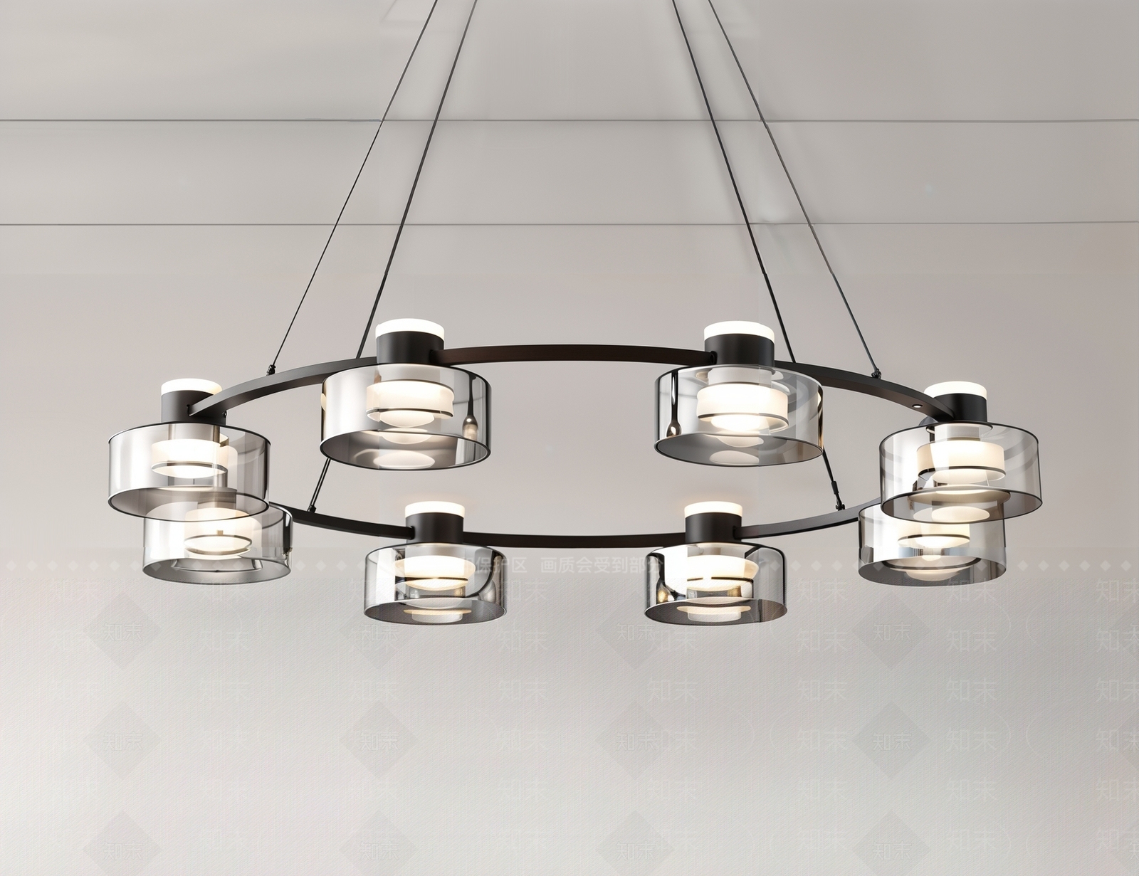 现代简约客厅吊灯SU模型下载【ID:1189851896】