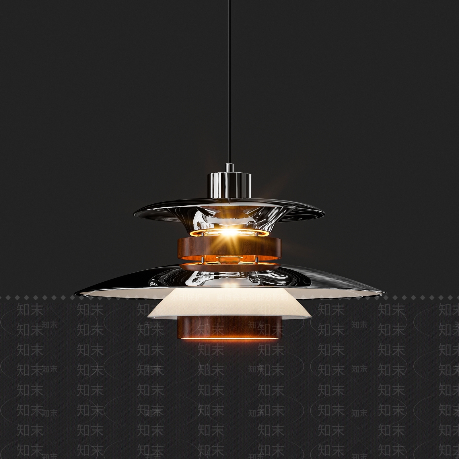 日式餐厅吊灯SU模型下载【ID:1189856439】