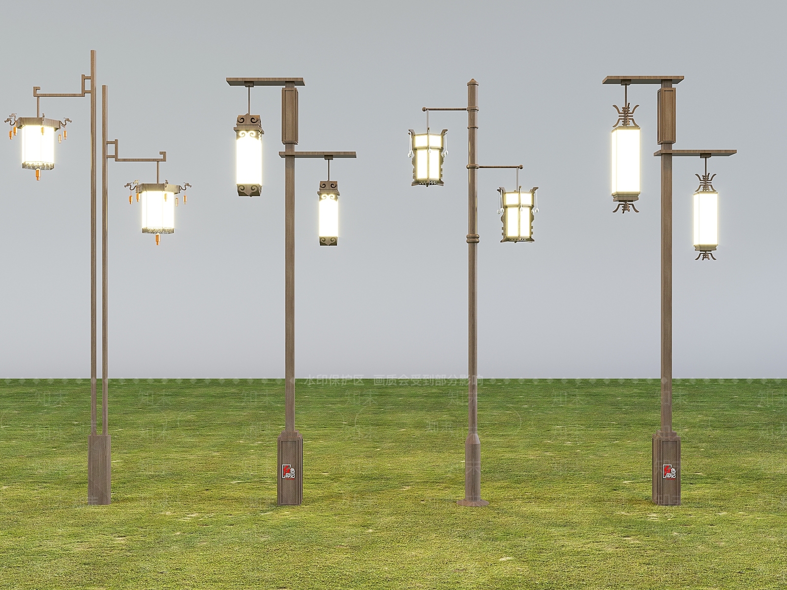 新中式路灯3D模型下载【ID:1189856916】