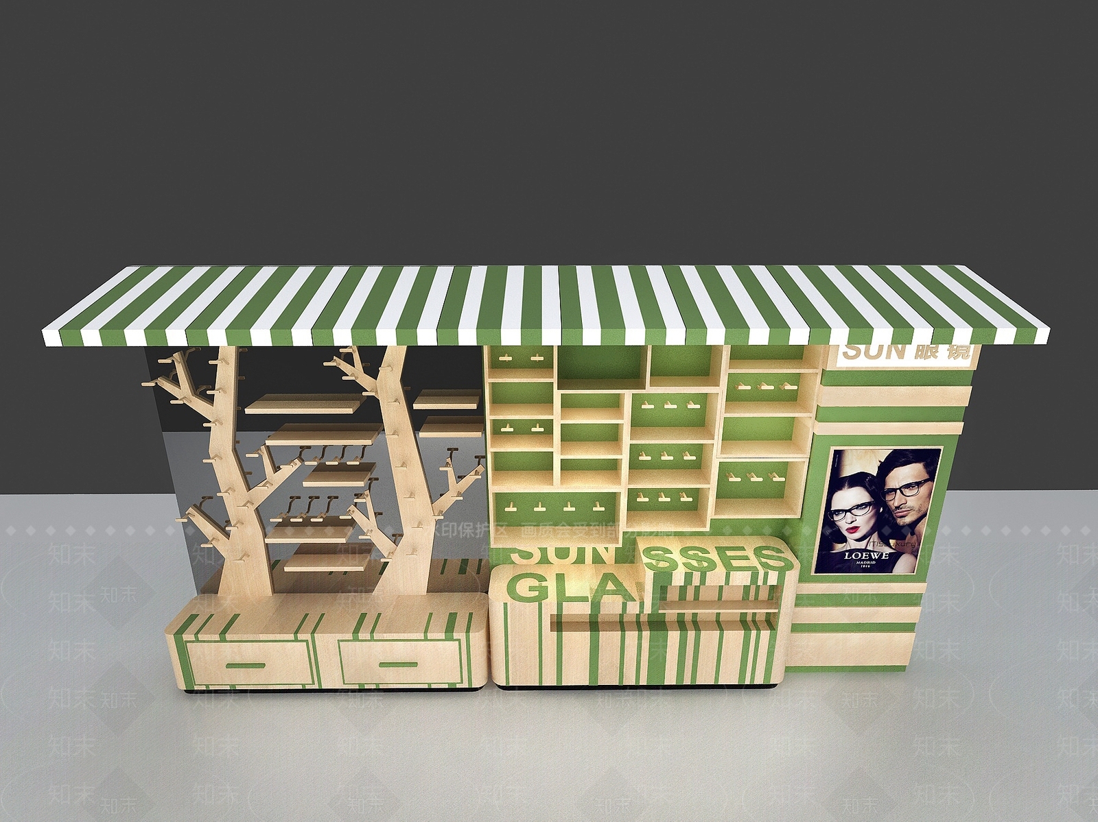现代眼镜店3D模型下载【ID:1189859113】