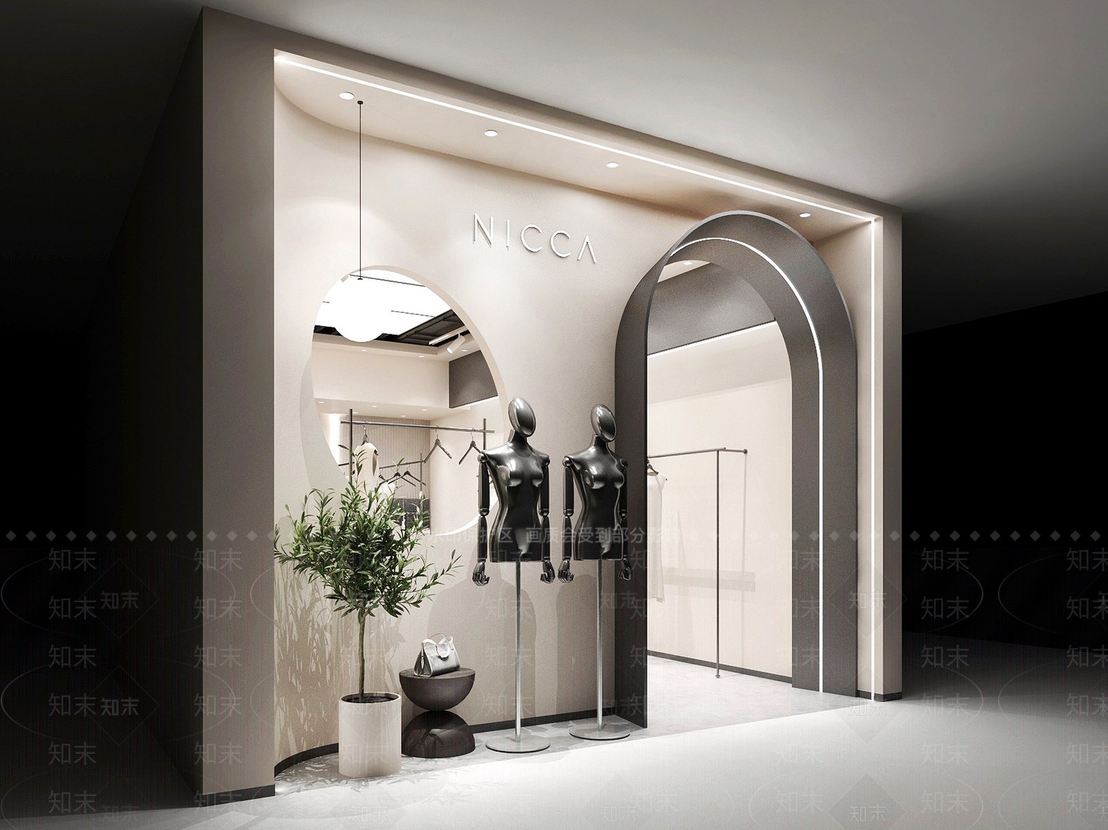 现代服装店3D模型下载【ID:1189860449】