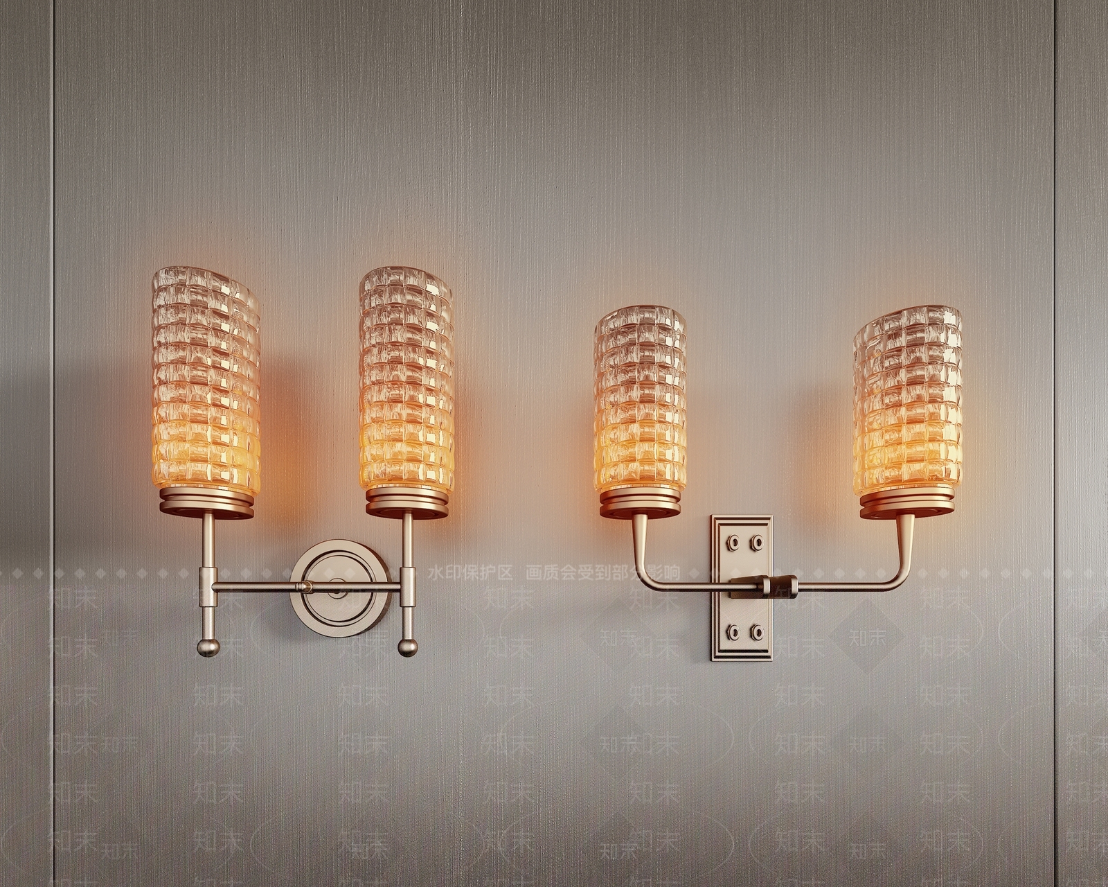 现代意式水晶壁灯3D模型下载【ID:1189861005】