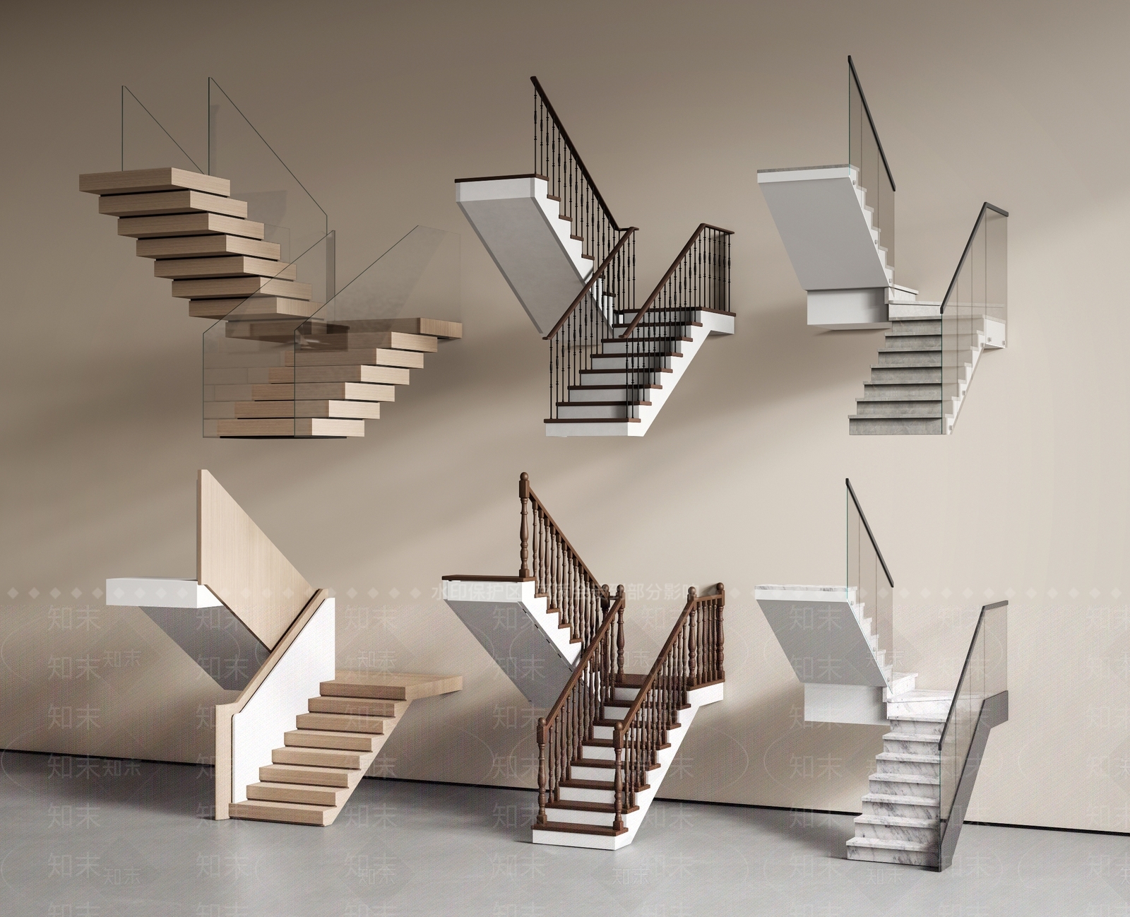 现代楼梯3D模型下载【ID:1189862506】