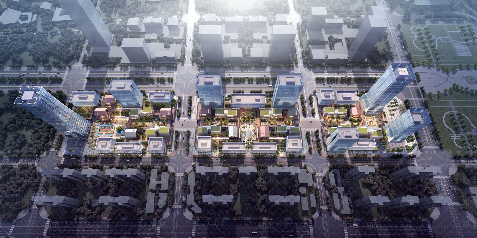 现代轻奢商业街SU模型下载【ID:1189863550】