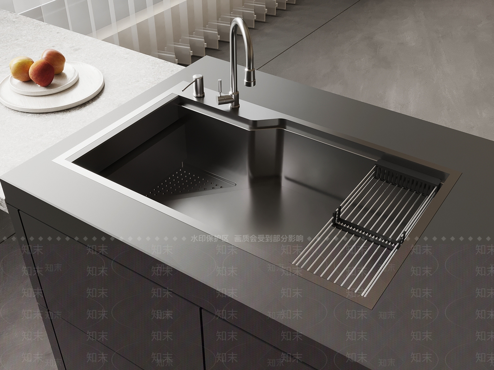 现代水槽SU模型下载【ID:1189868111】
