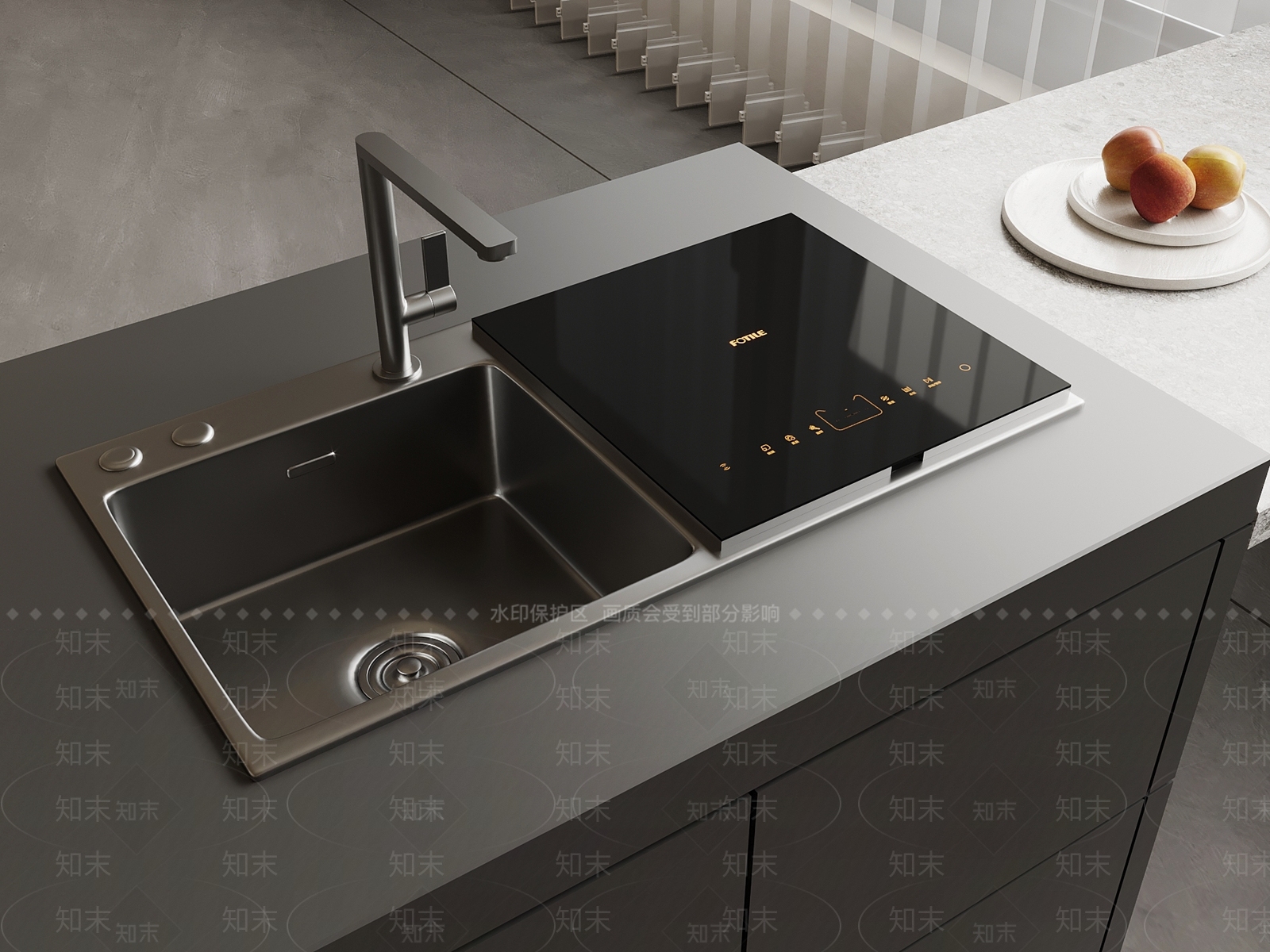 现代水槽SU模型下载【ID:1189868210】