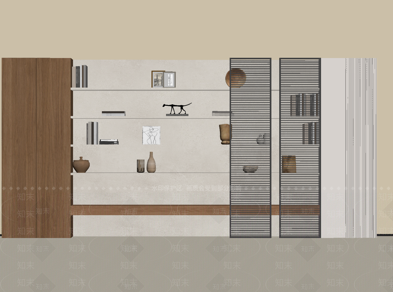 现代背景墙SU模型下载【ID:1189870455】