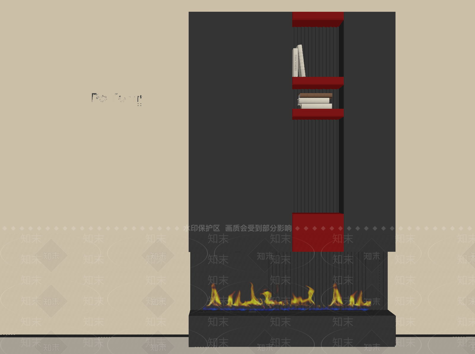 现代意式壁炉SU模型下载【ID:1189871248】