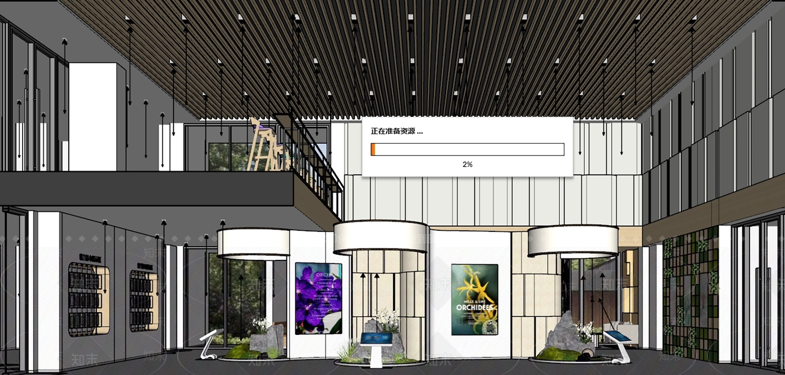现代其他文化空间SU模型下载【ID:1189875292】
