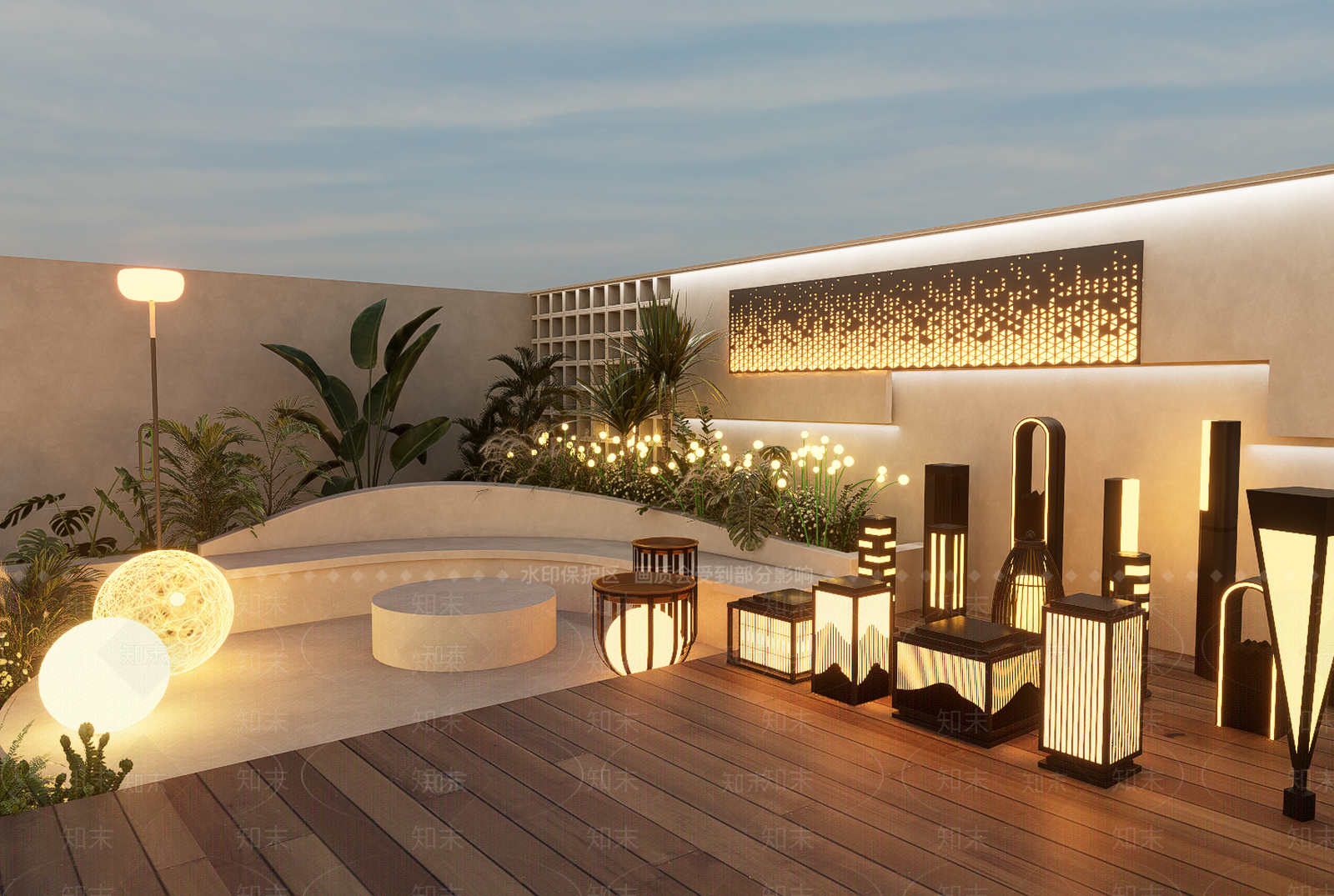 现代落地灯SU模型下载【ID:1189876760】