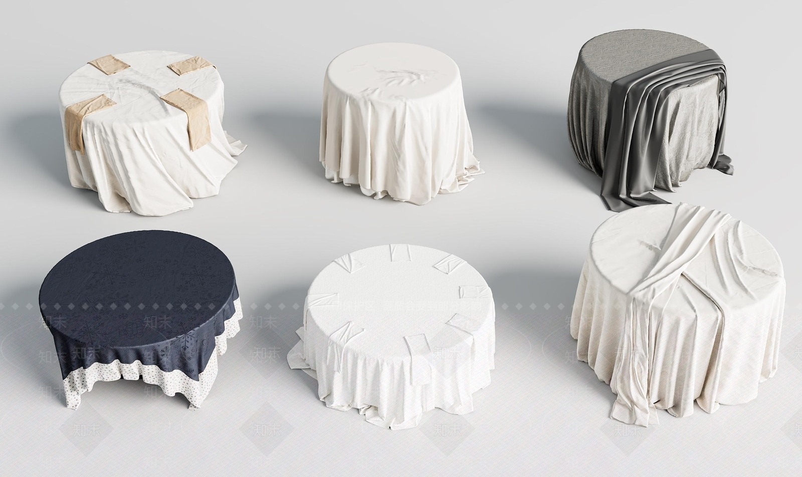 现代法式其他桌子3D模型下载【ID:1189877214】