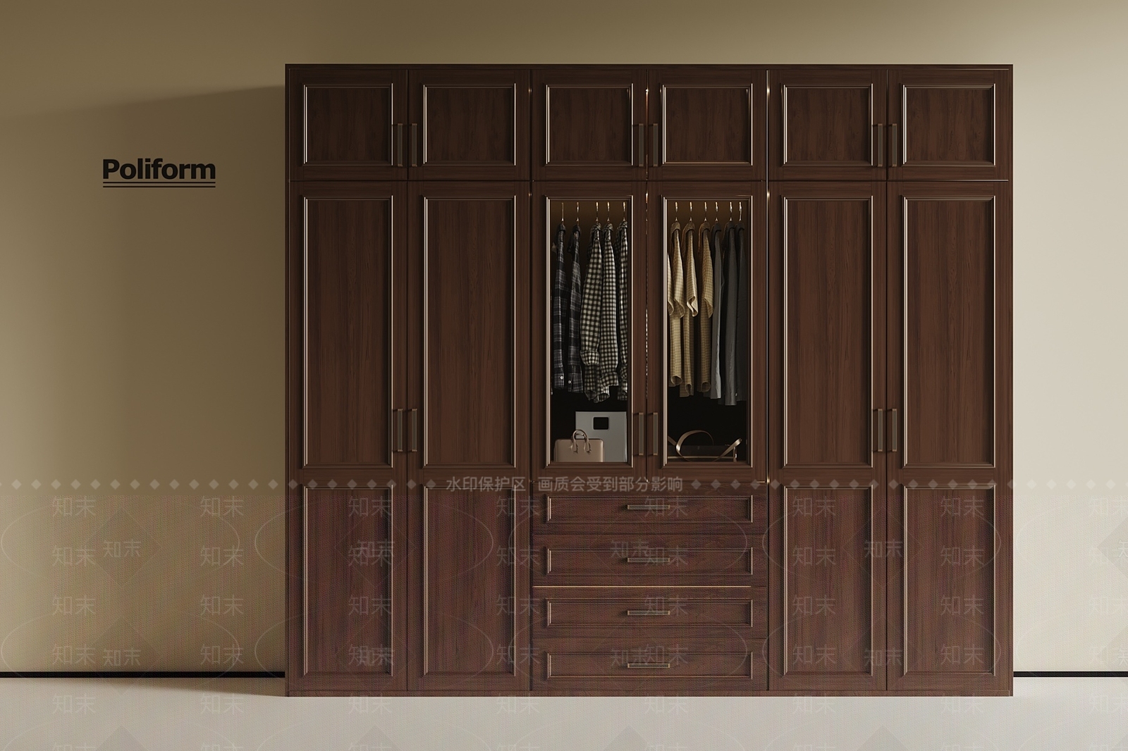 新中式衣柜3D模型下载【ID:1189880786】