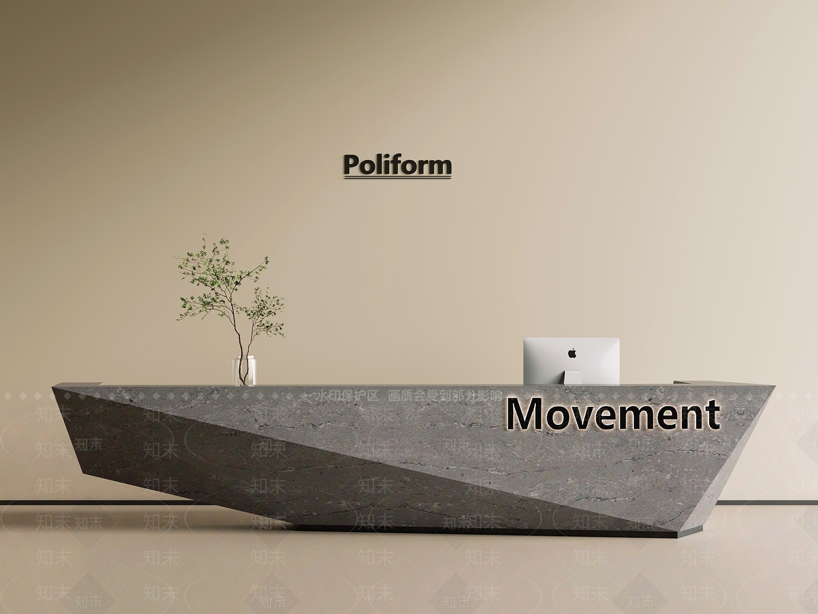 现代前台3D模型下载【ID:1189887626】