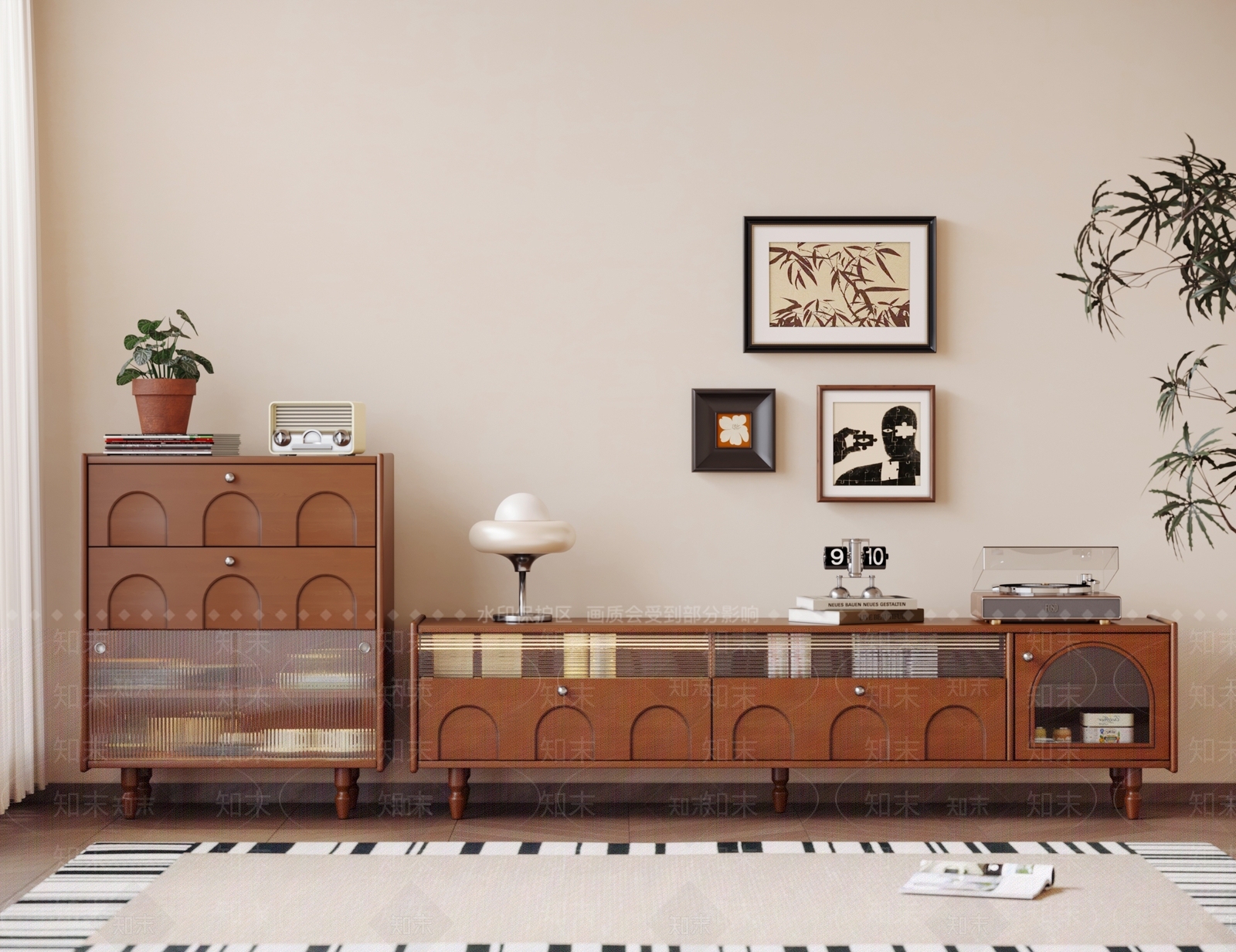 法式复古电视柜3D模型下载【ID:1189888228】