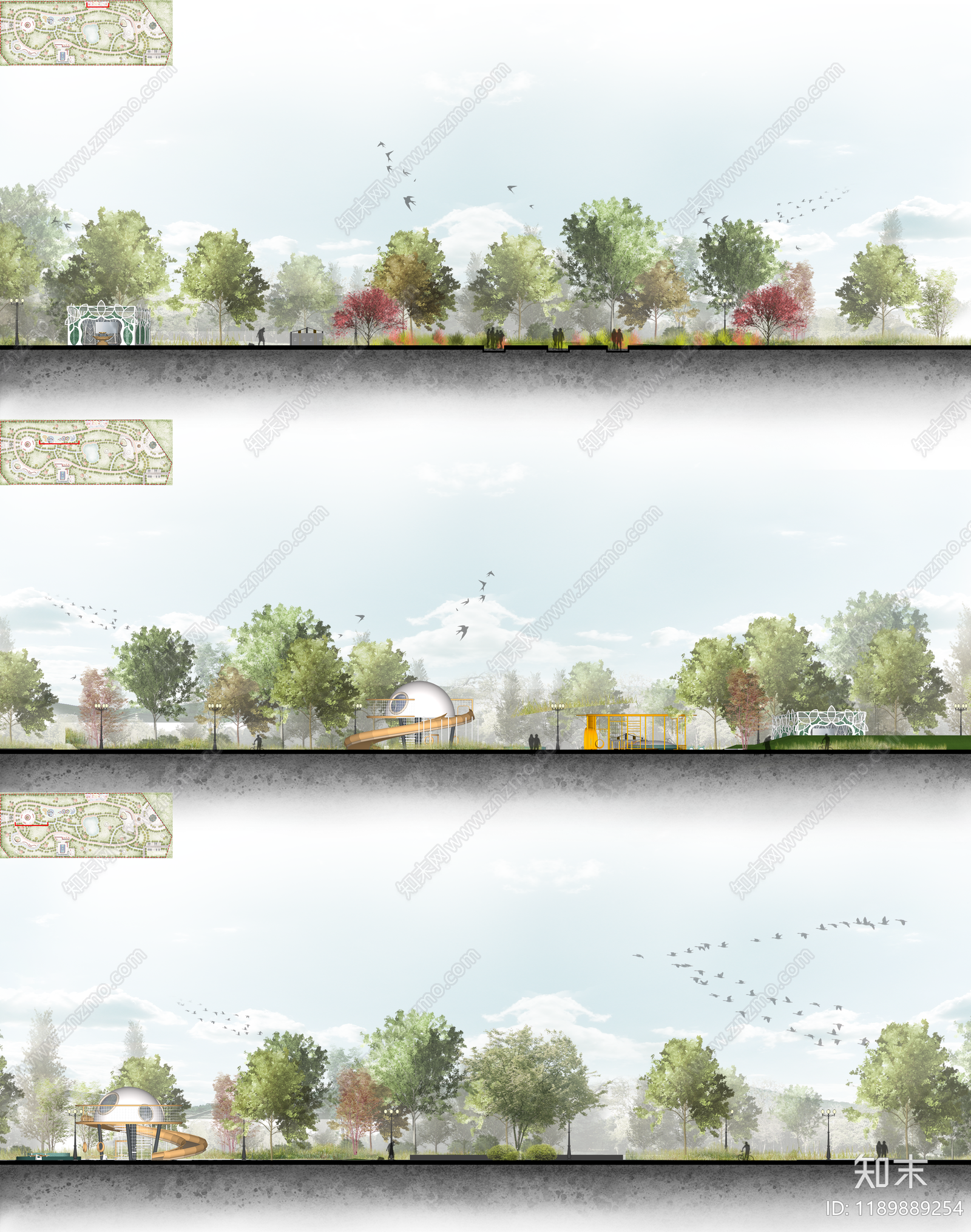 现代景观剖面图下载【ID:1189889254】undefined