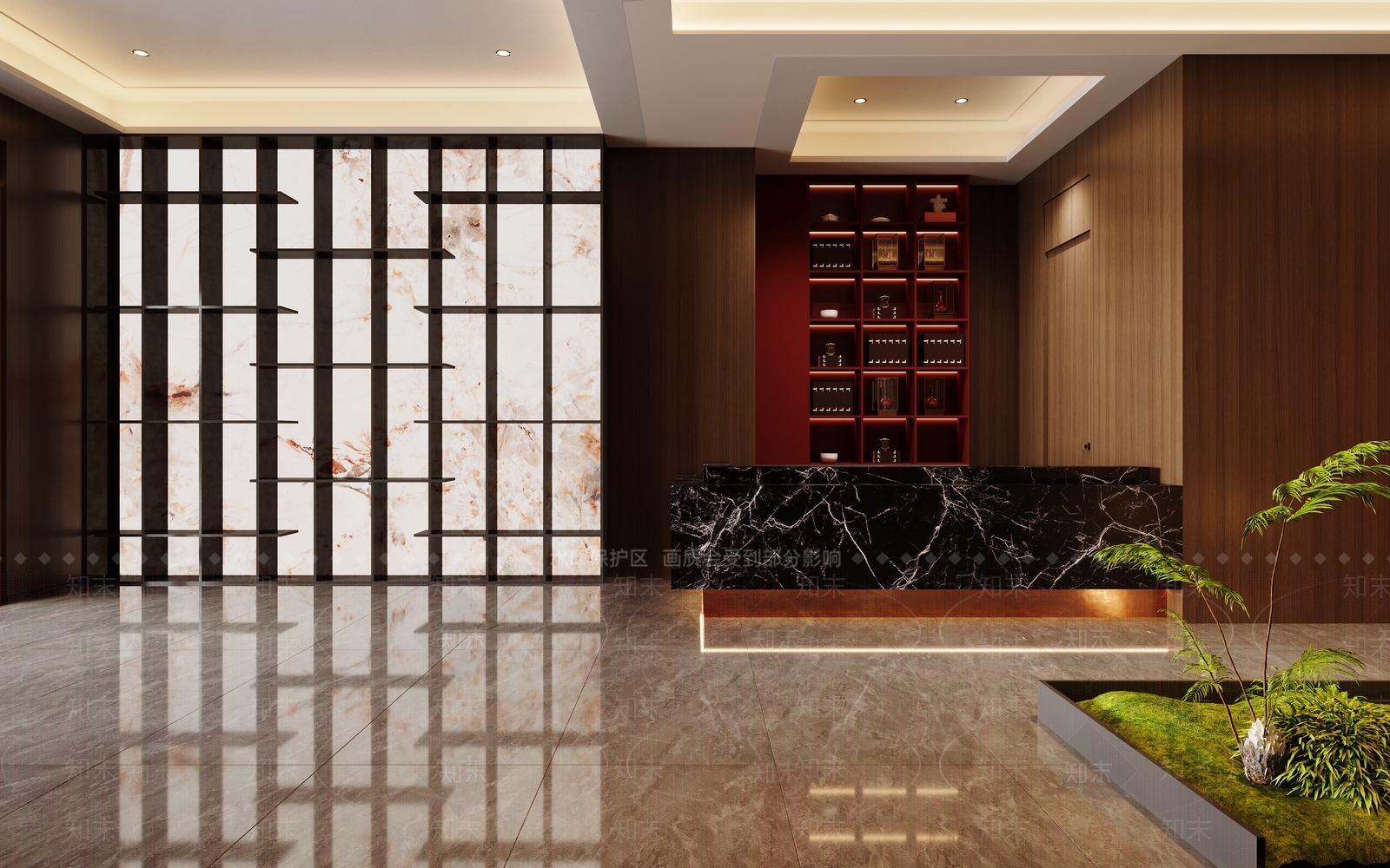 新中式茶室3D模型下载【ID:1215077837】