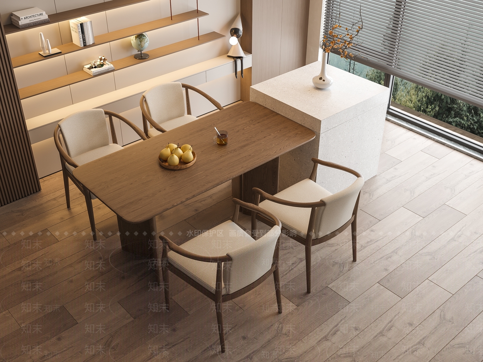 现代餐桌椅3D模型下载【ID:1189896406】