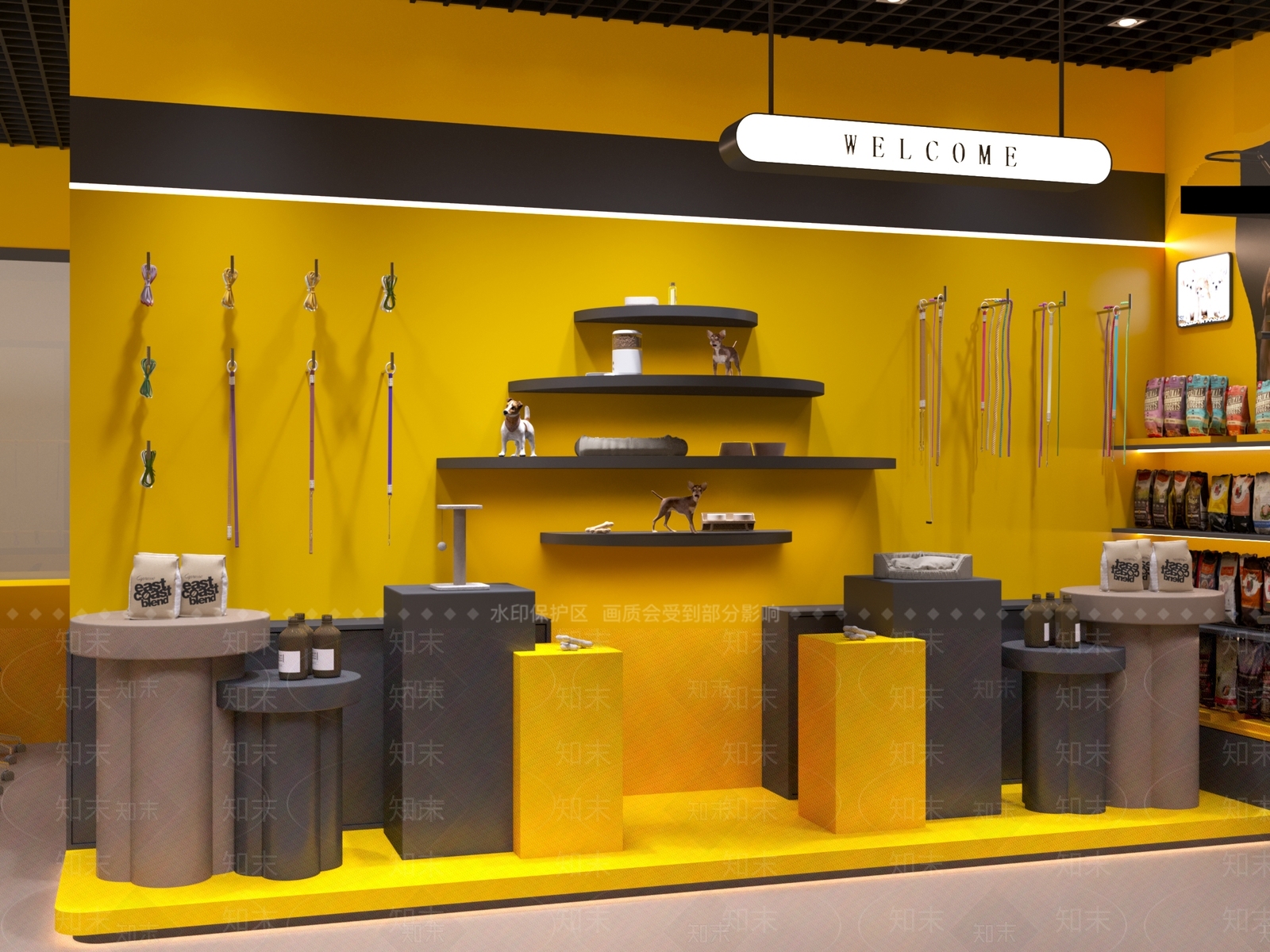 现代工业宠物店3D模型下载【ID:1189898782】