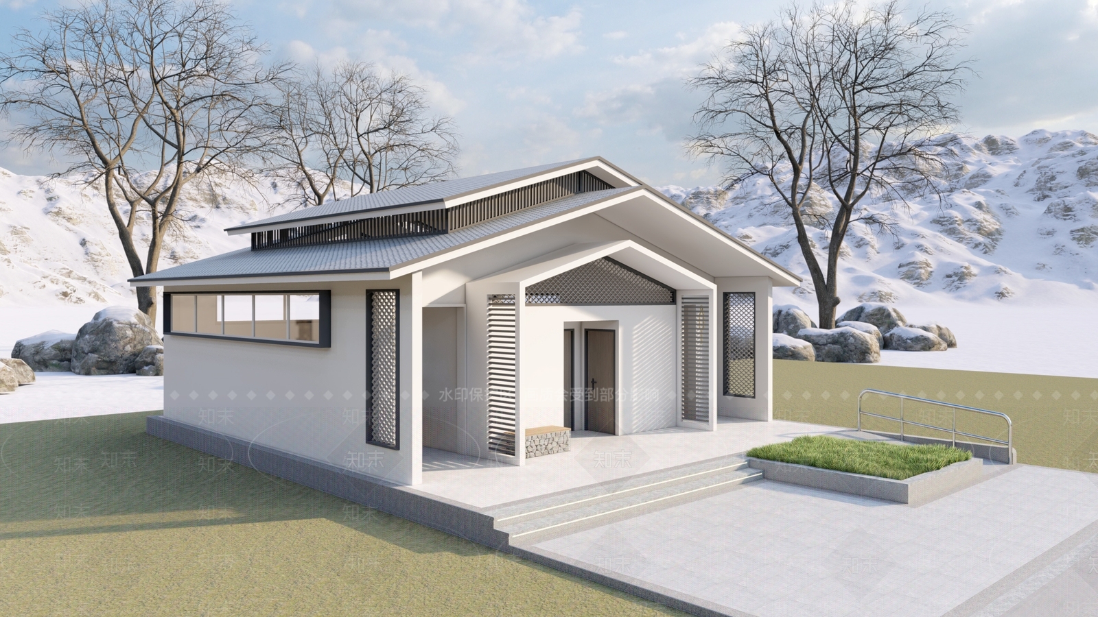 现代小公建SU模型下载【ID:1189899765】