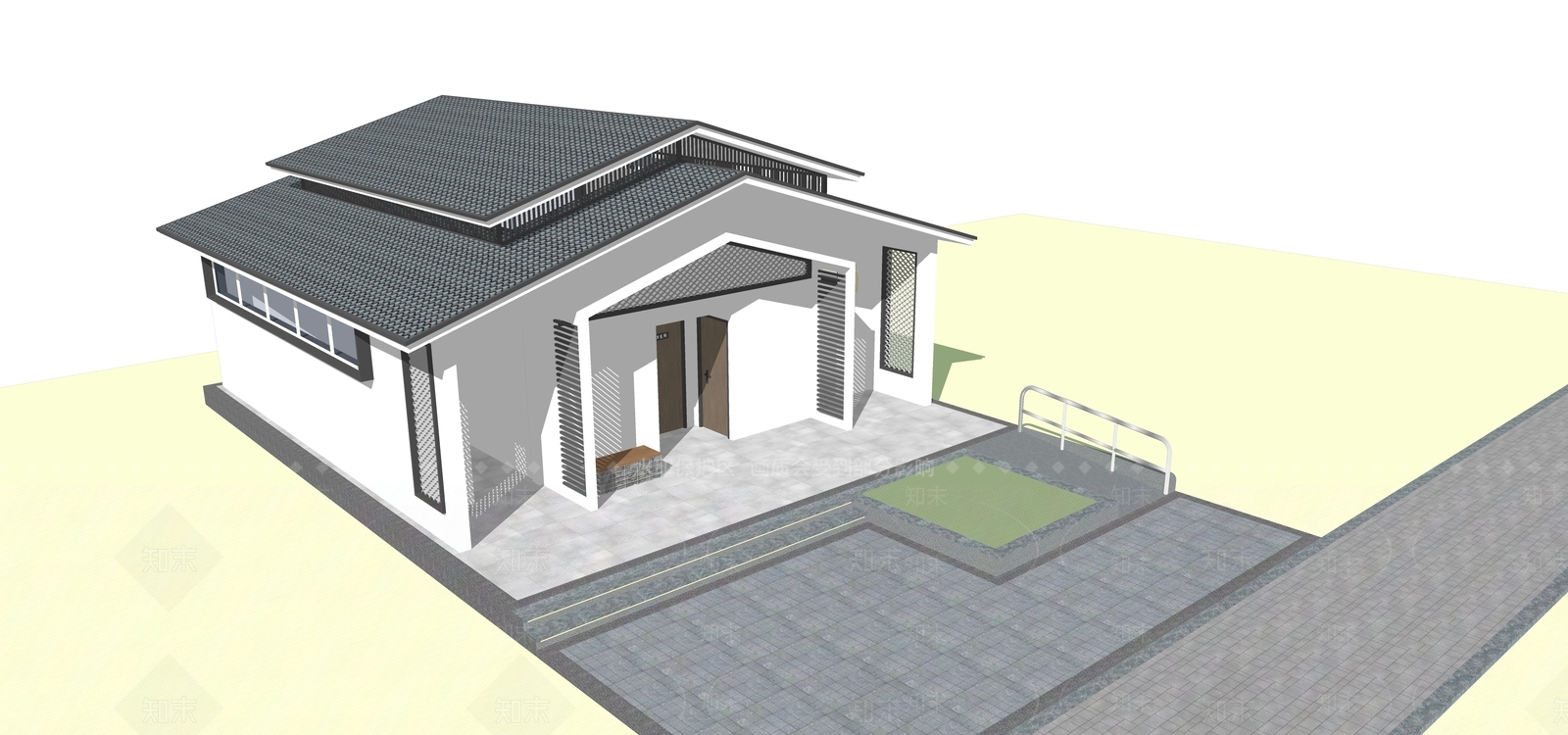 现代小公建SU模型下载【ID:1189899765】