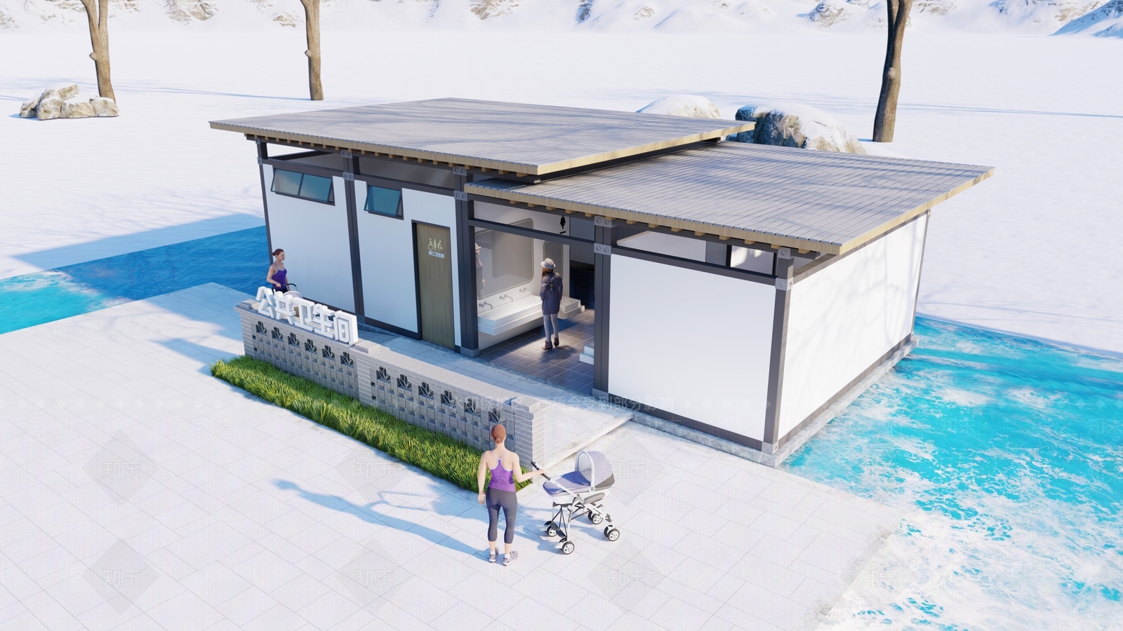 现代小公建SU模型下载【ID:1189899822】