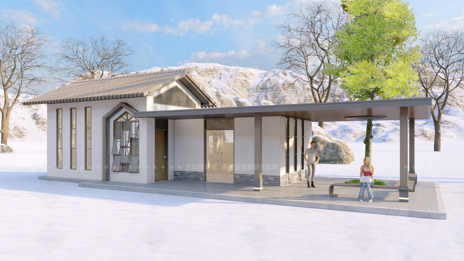 现代小公建SU模型下载【ID:1189899869】