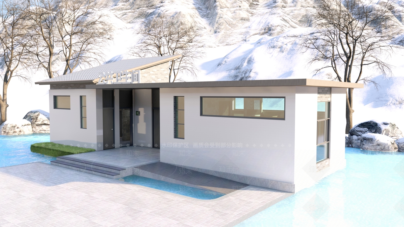 现代小公建SU模型下载【ID:1189900198】
