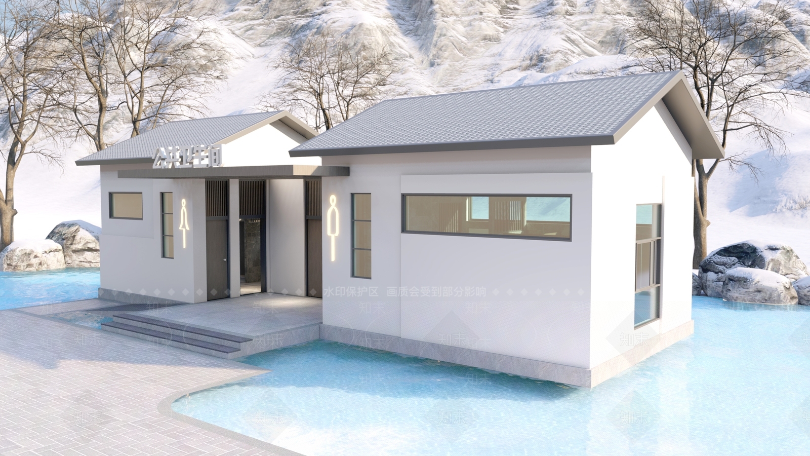 现代小公建SU模型下载【ID:1189900305】