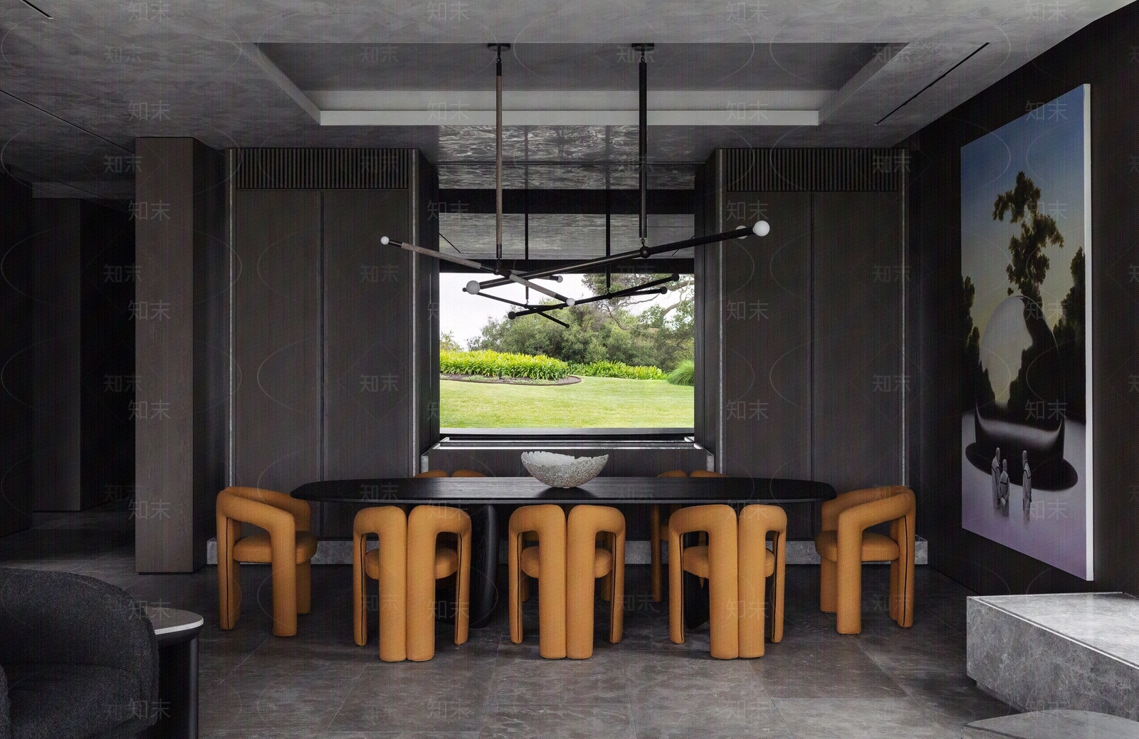 意式轻奢餐厅贴图下载【ID:1189901714】