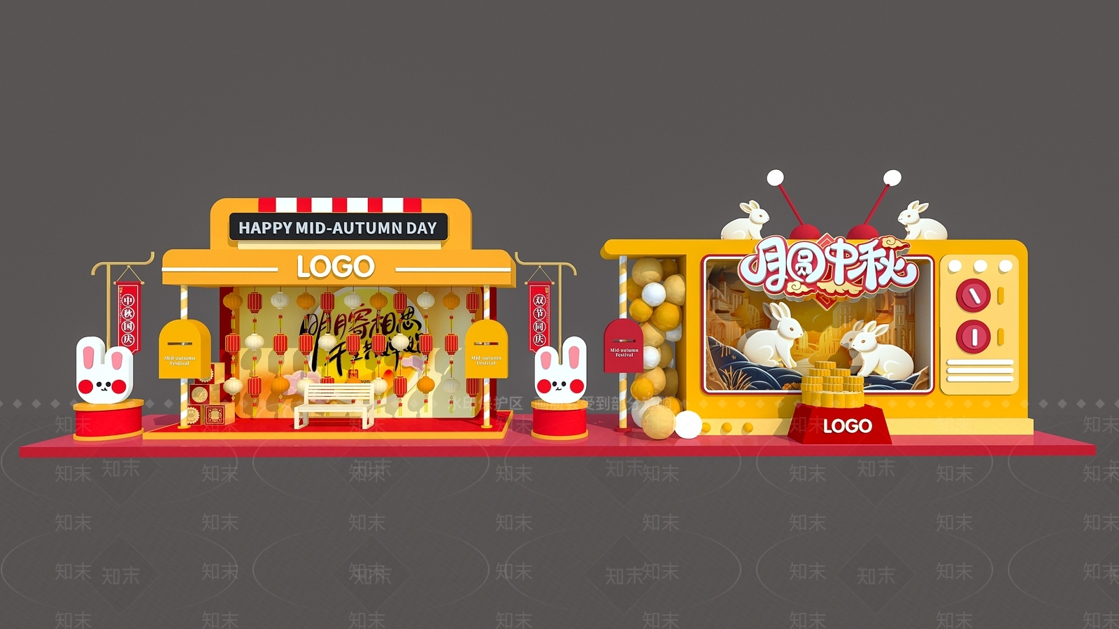 新中式中式橱窗3D模型下载【ID:1189902235】