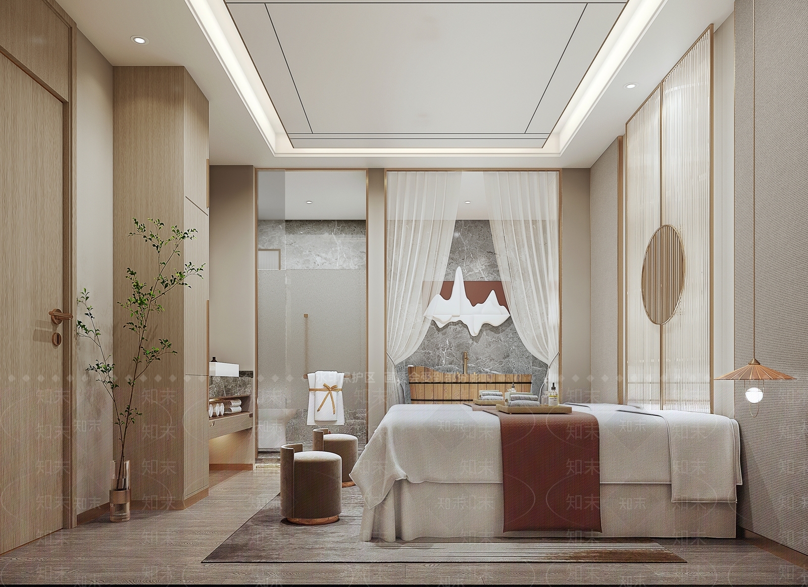 新中式美容院3D模型下载【ID:1189904417】
