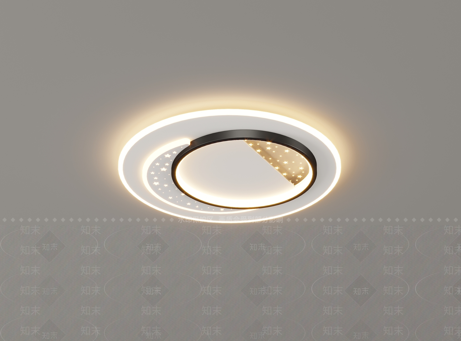 极简现代吸顶灯3D模型下载【ID:1189906306】