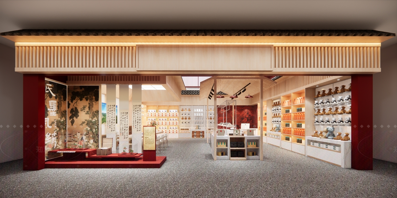 新中式现代其他店铺SU模型下载【ID:1190098507】