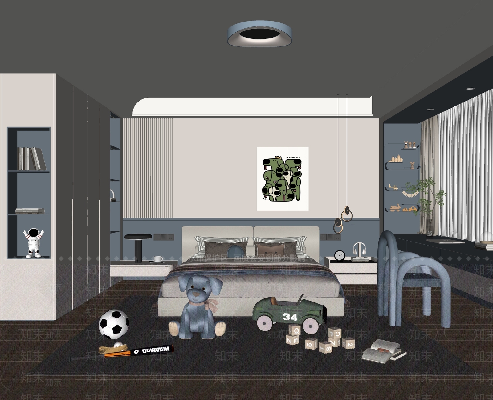 设计感挂画挂画SU模型下载【ID:1227390228】