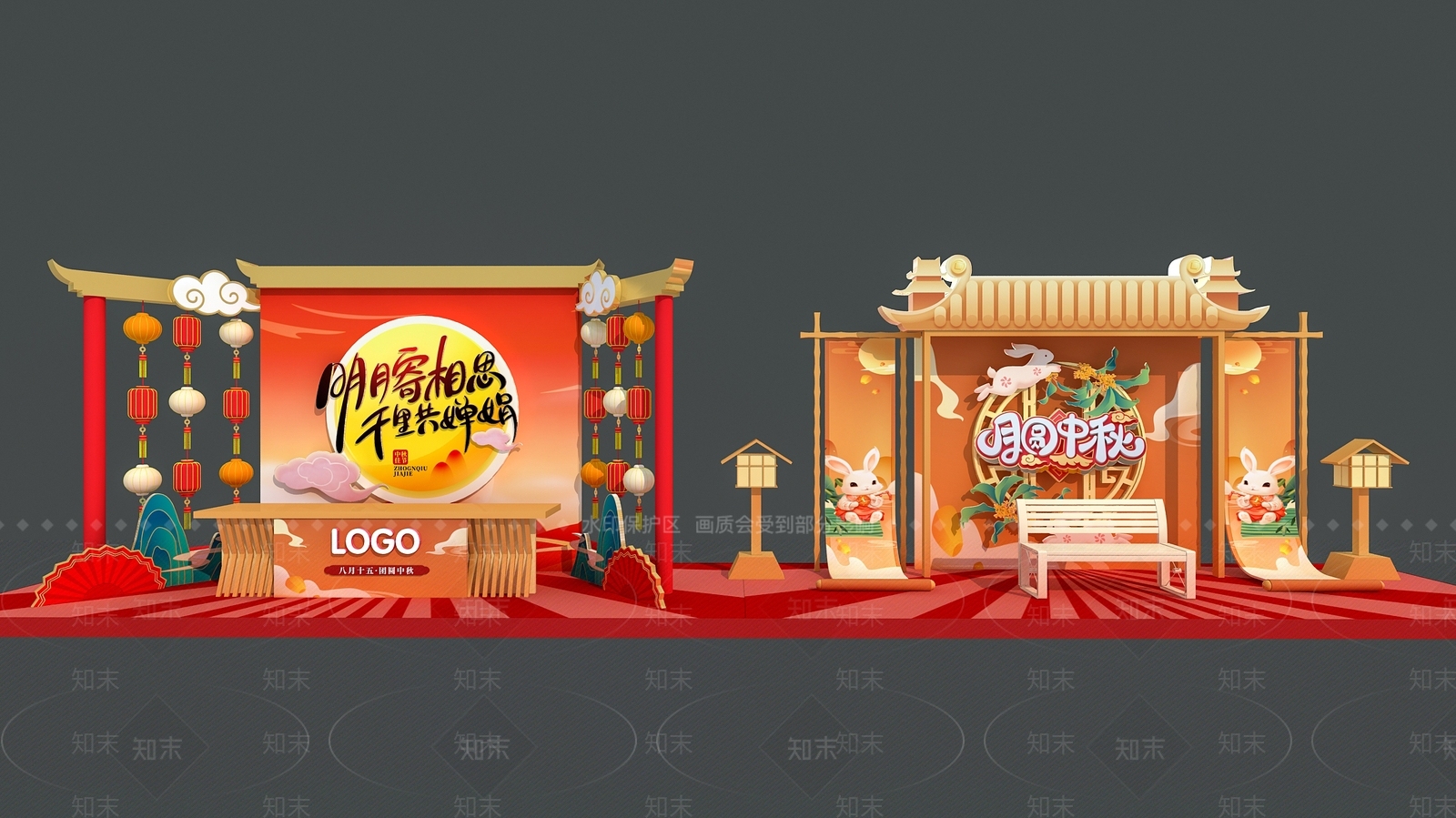 新中式中式橱窗3D模型下载【ID:1189921508】