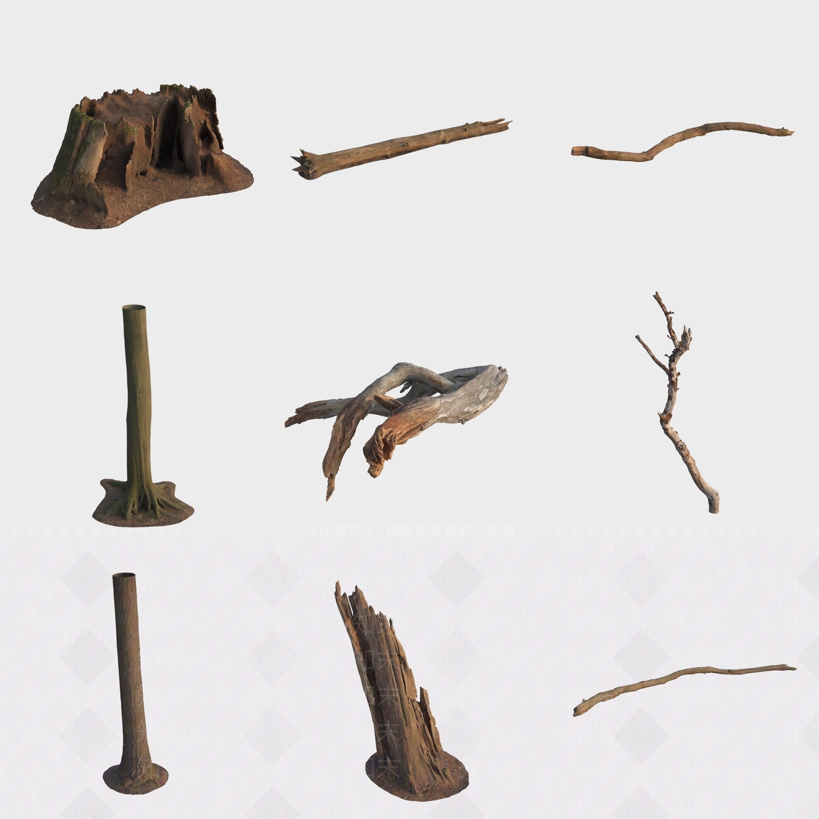 现代木头木板3D模型下载【ID:1189923137】