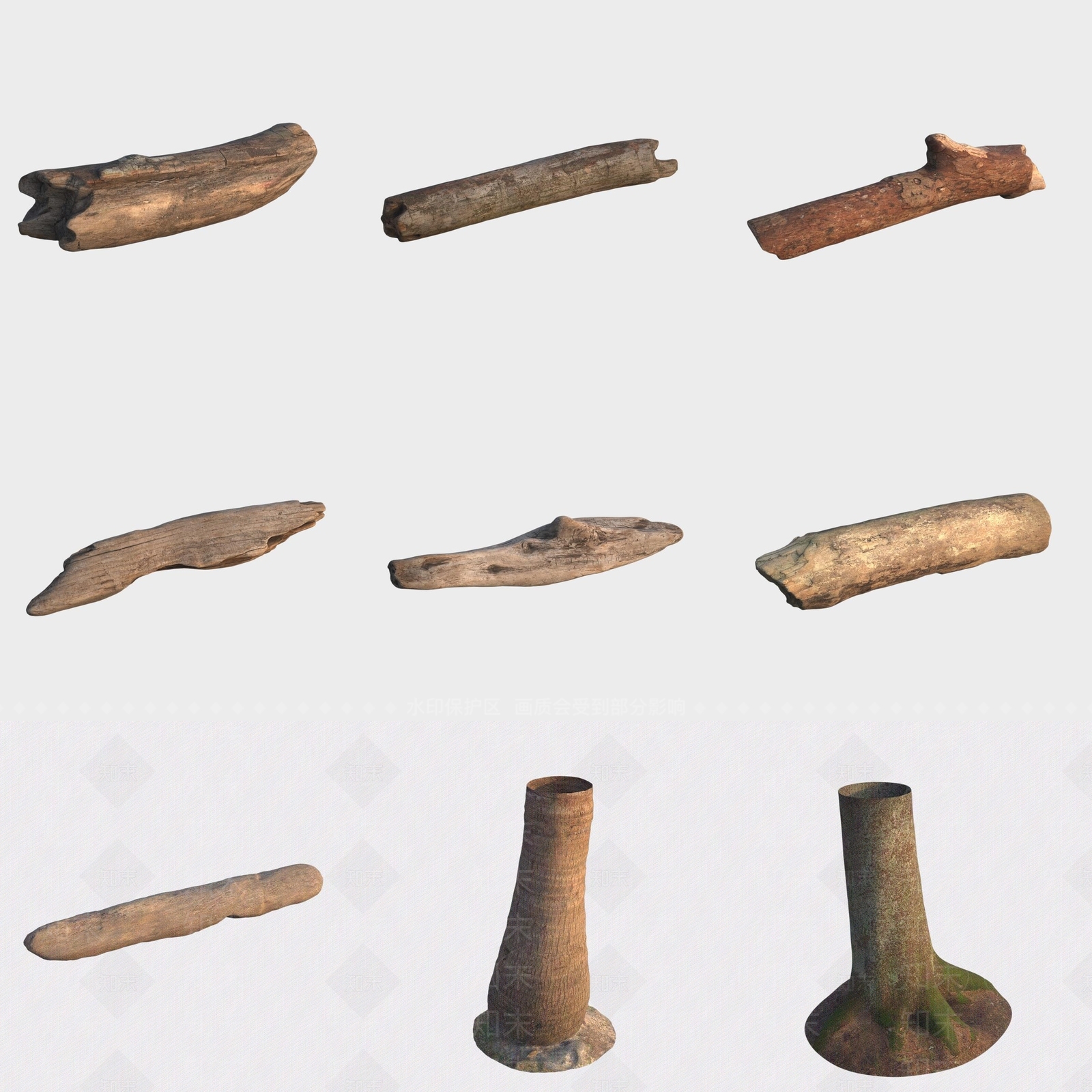 现代木头木板3D模型下载【ID:1189925010】