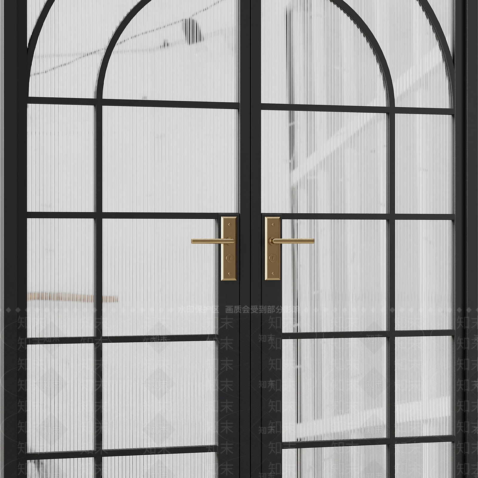 现代美式双开门3D模型下载【ID:1189926892】