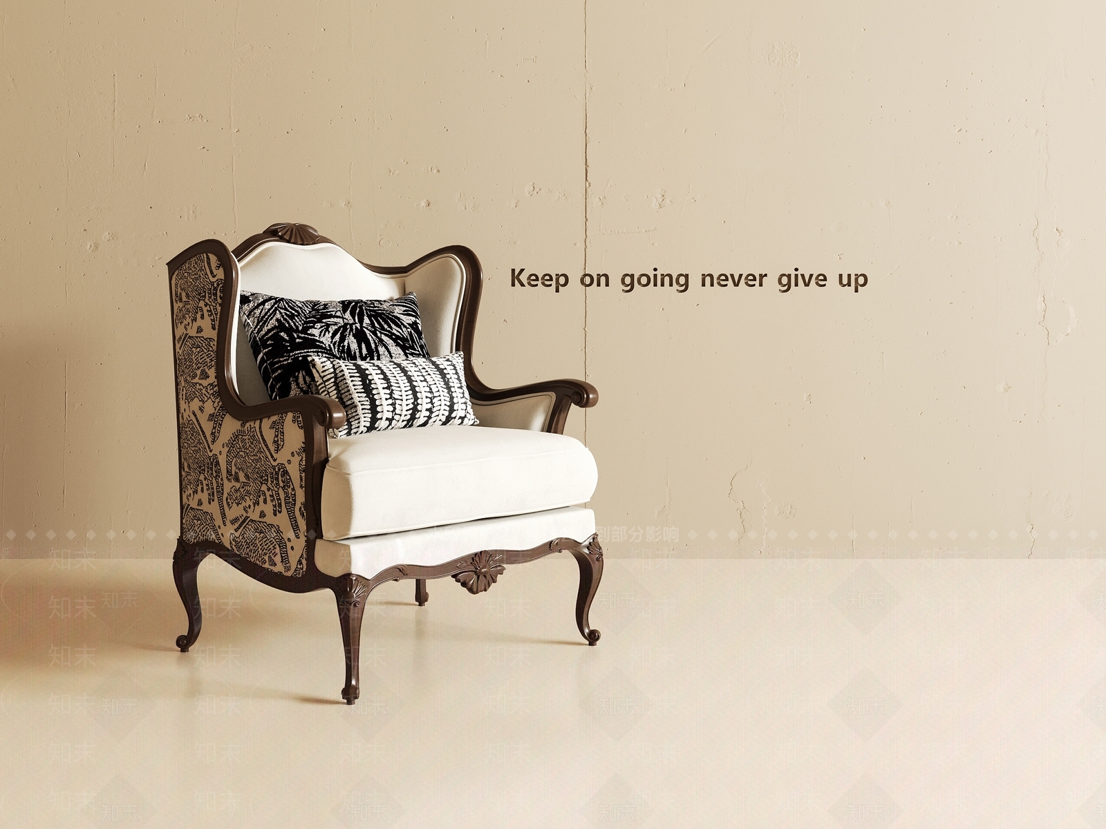 美式复古单人沙发3D模型下载【ID:1189926905】