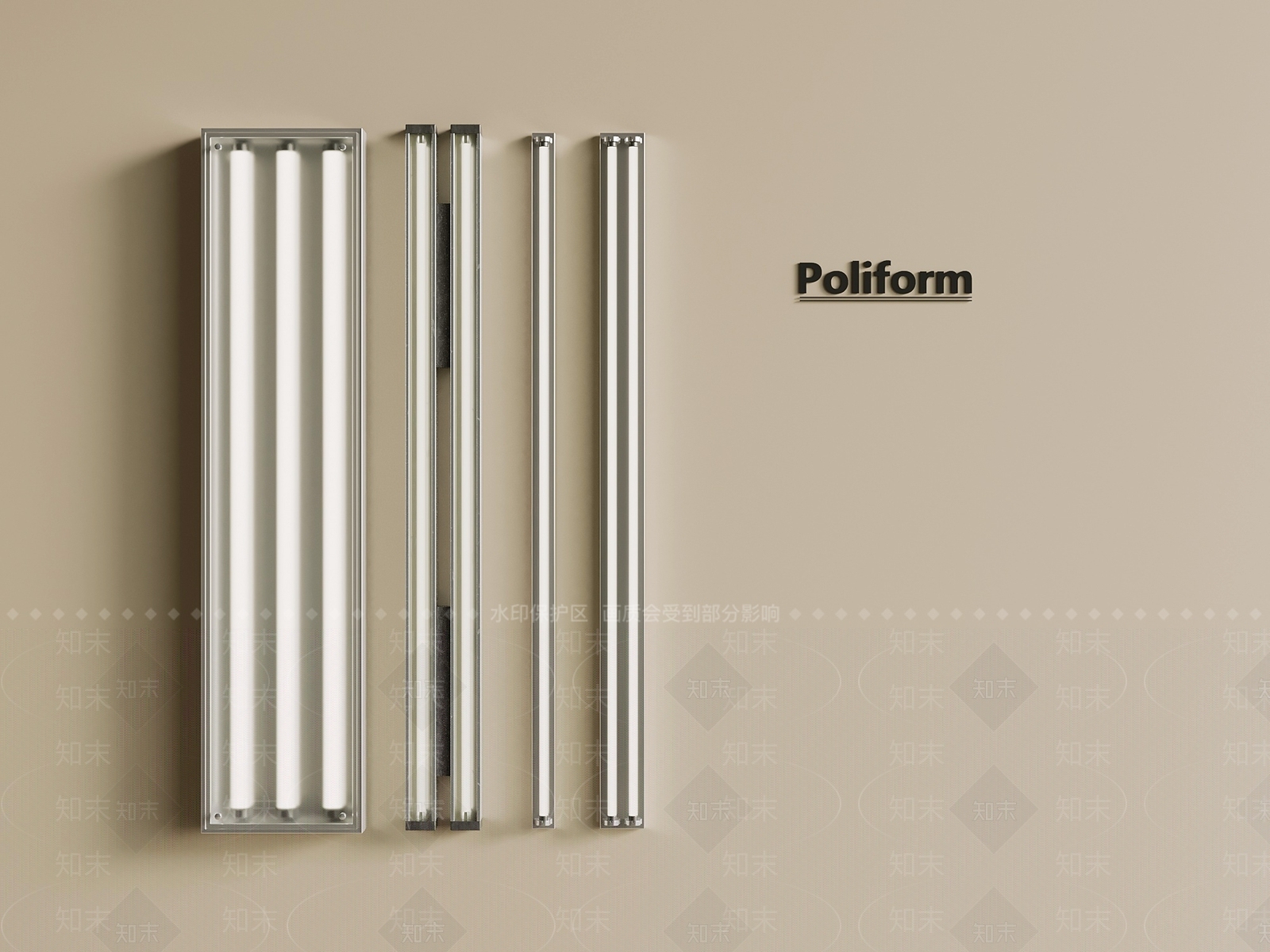 现代格栅灯SU模型下载【ID:1189927192】