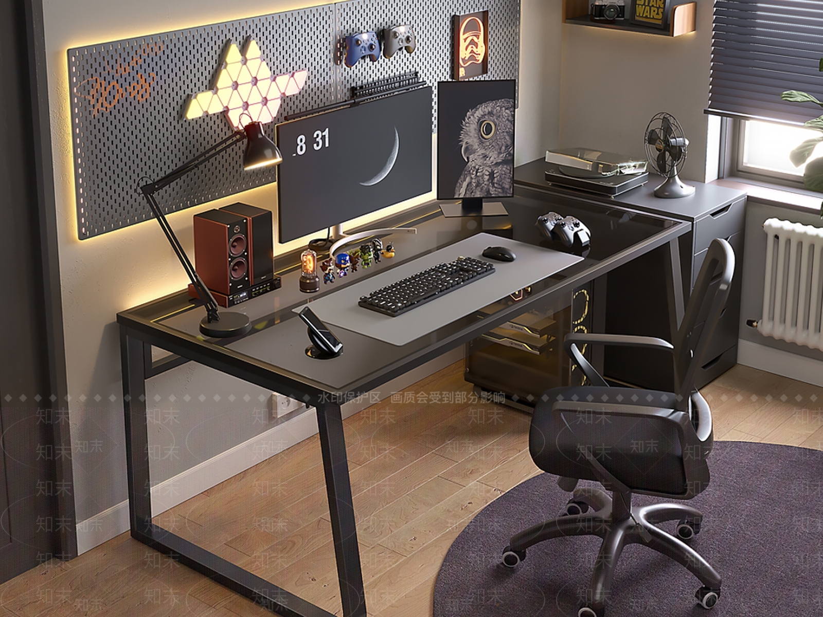 现代工业书桌3D模型下载【ID:1189928339】