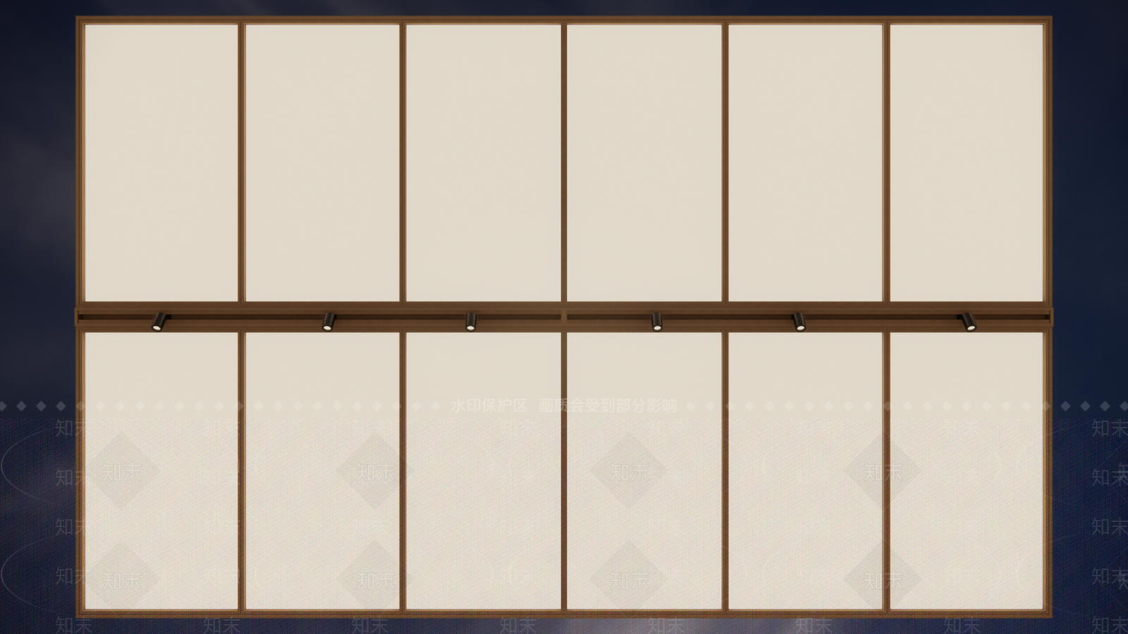 现代吊顶SU模型下载【ID:1190675155】