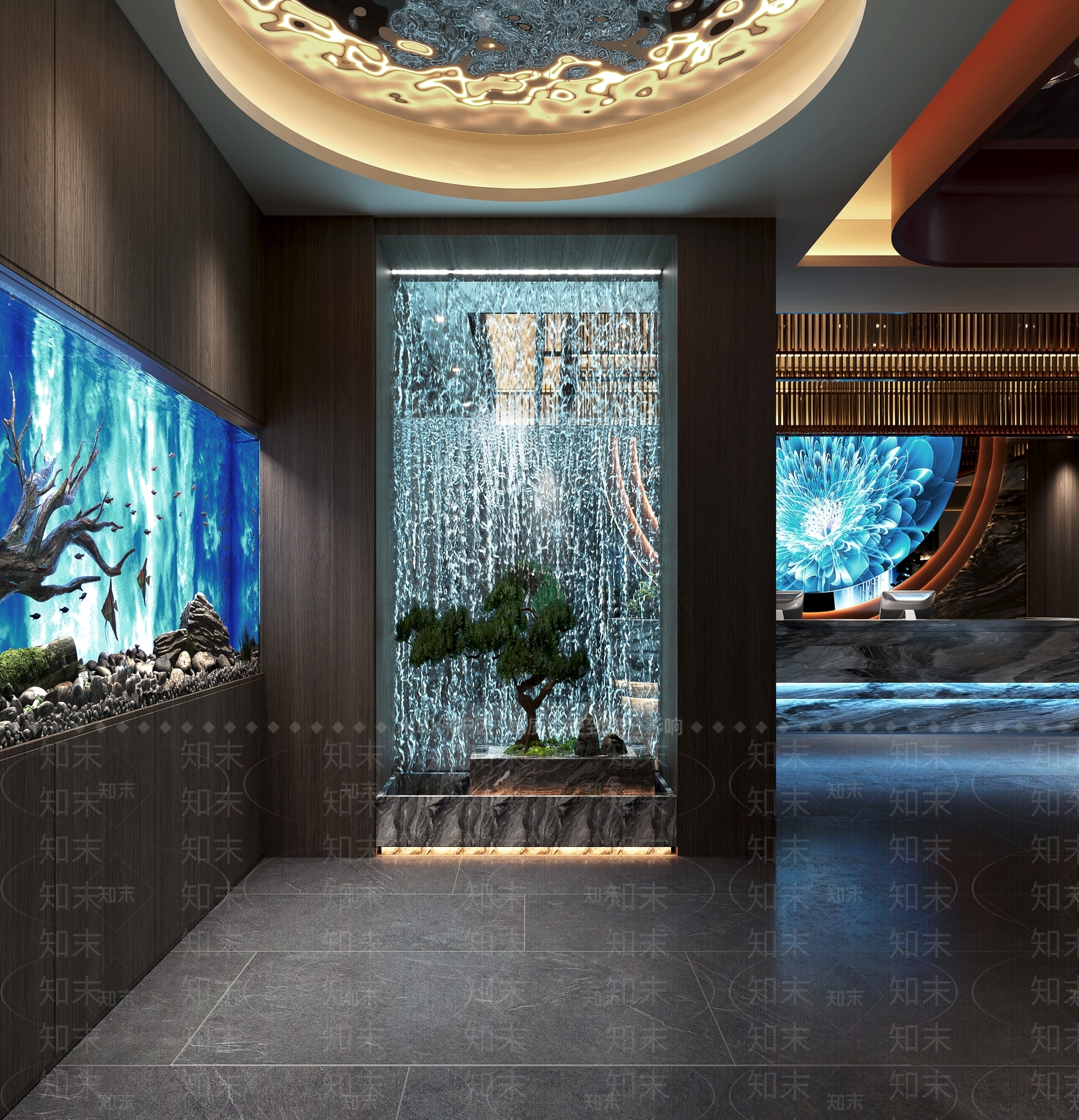 现代新中式足浴店3D模型下载【ID:1189934094】