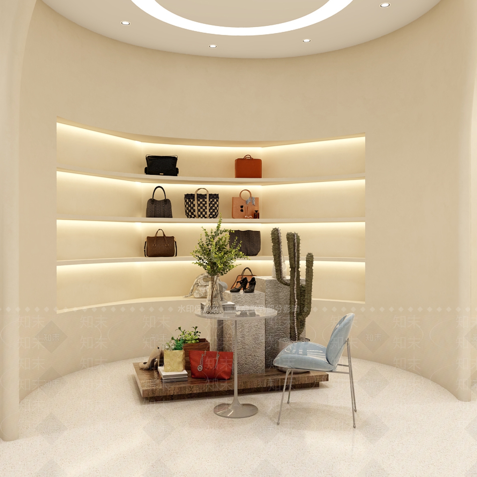 奶油服装店3D模型下载【ID:1189933340】