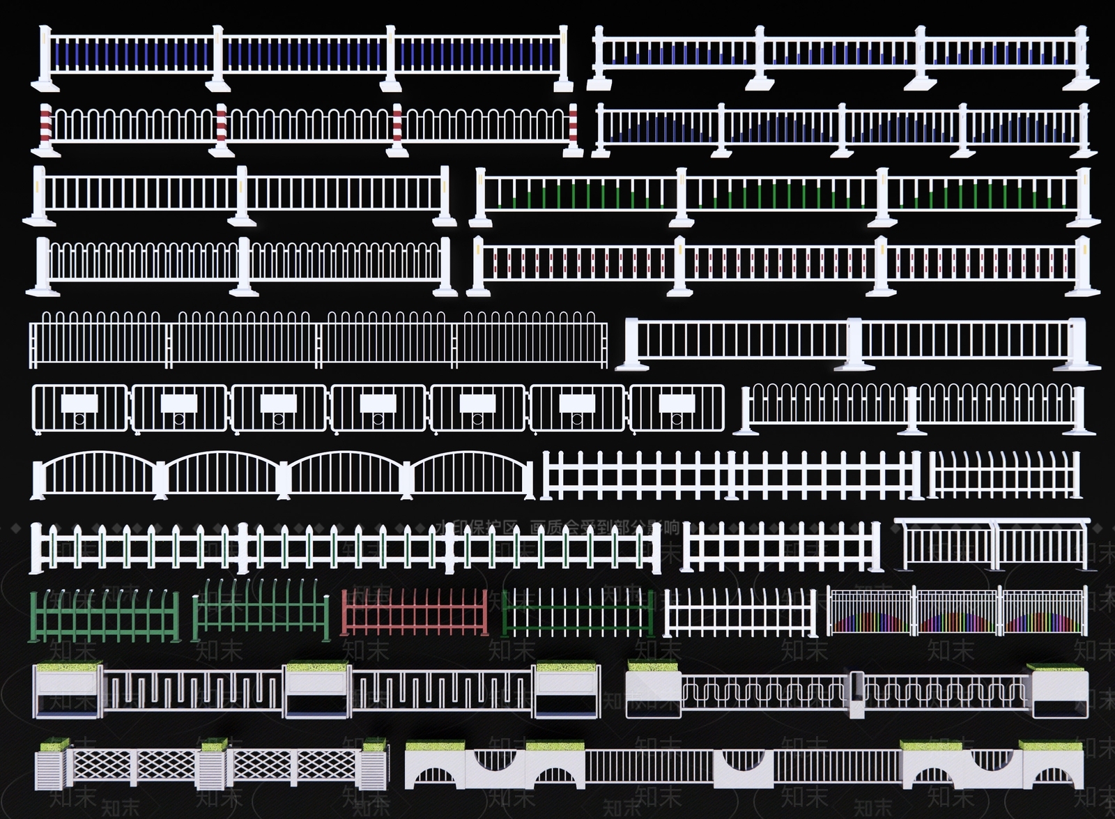 现代道路护栏SU模型下载【ID:1189934704】