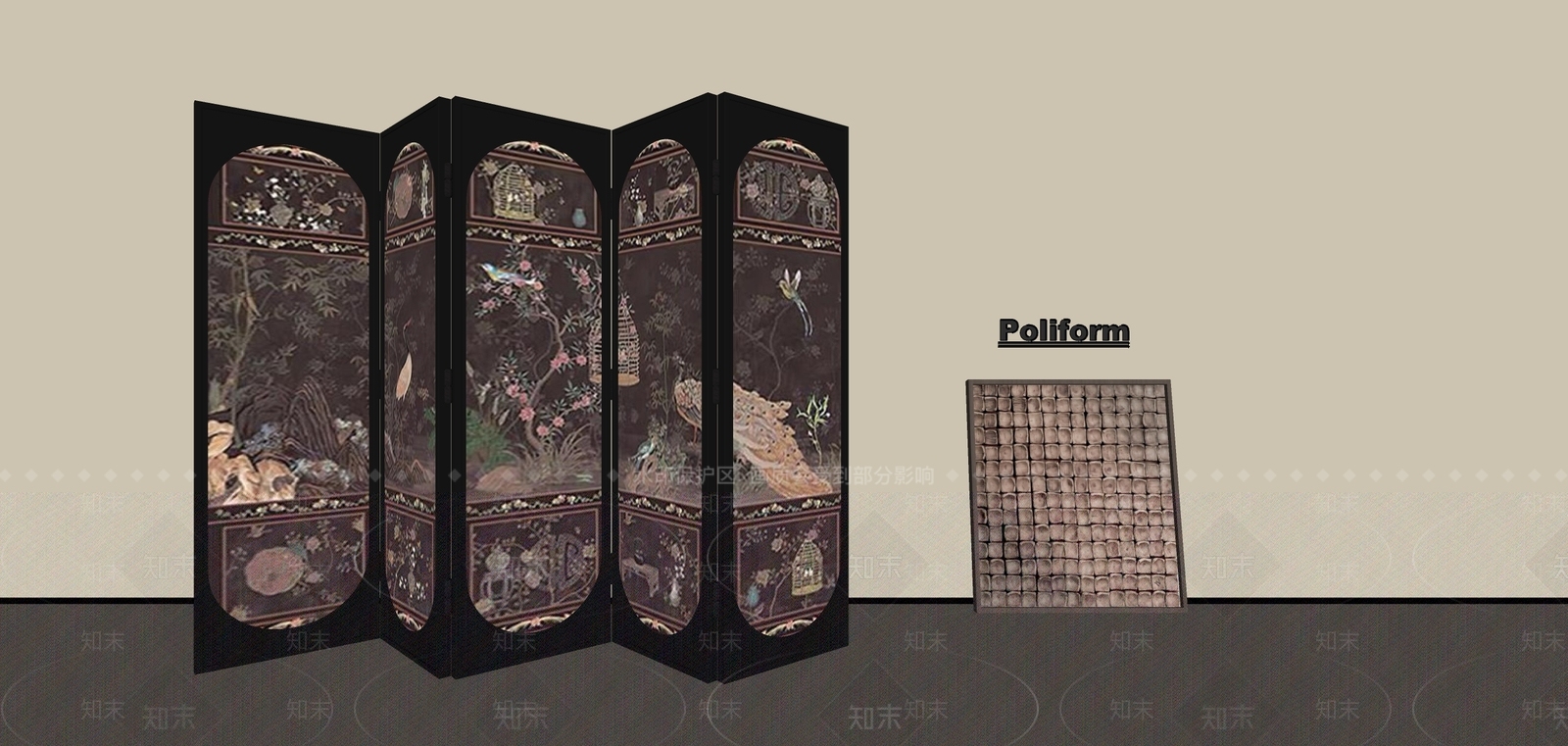 法式中古屏风SU模型下载【ID:1189935646】
