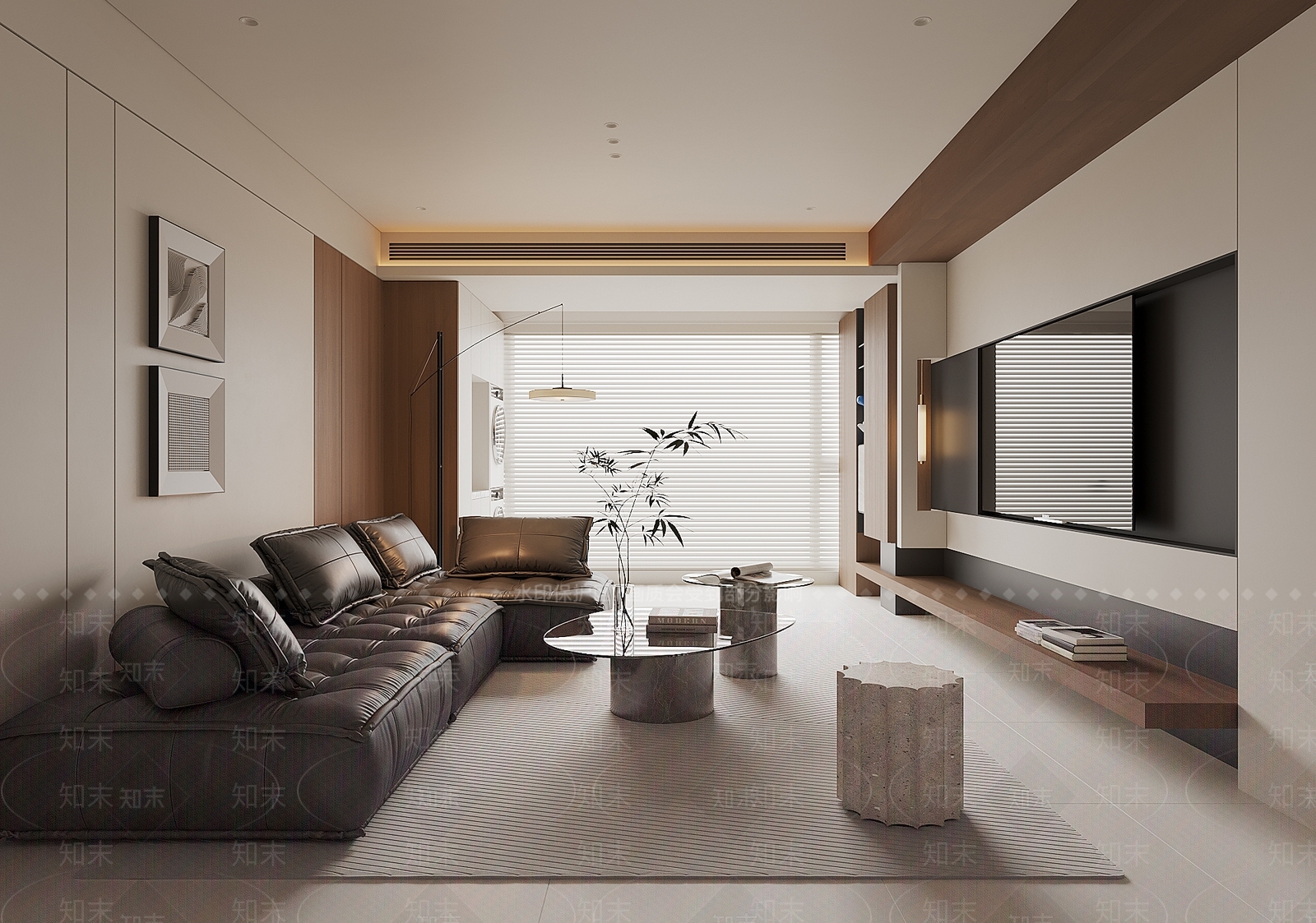 嵌入式储物柜体家居客厅3D模型下载【ID:1227357617】
