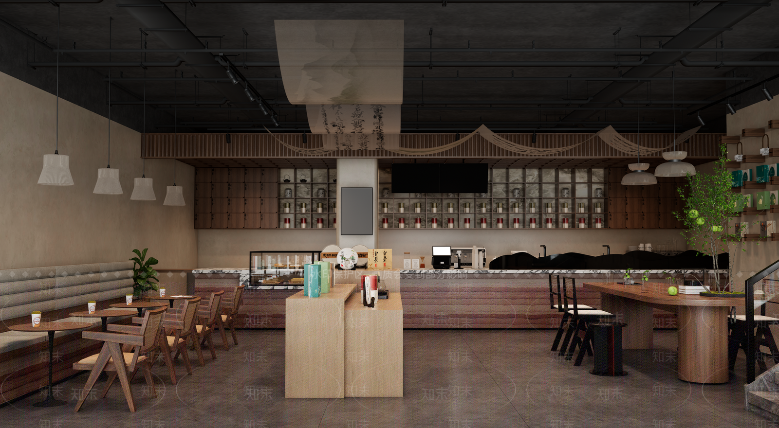 现代奶茶店SU模型下载【ID:1189937594】