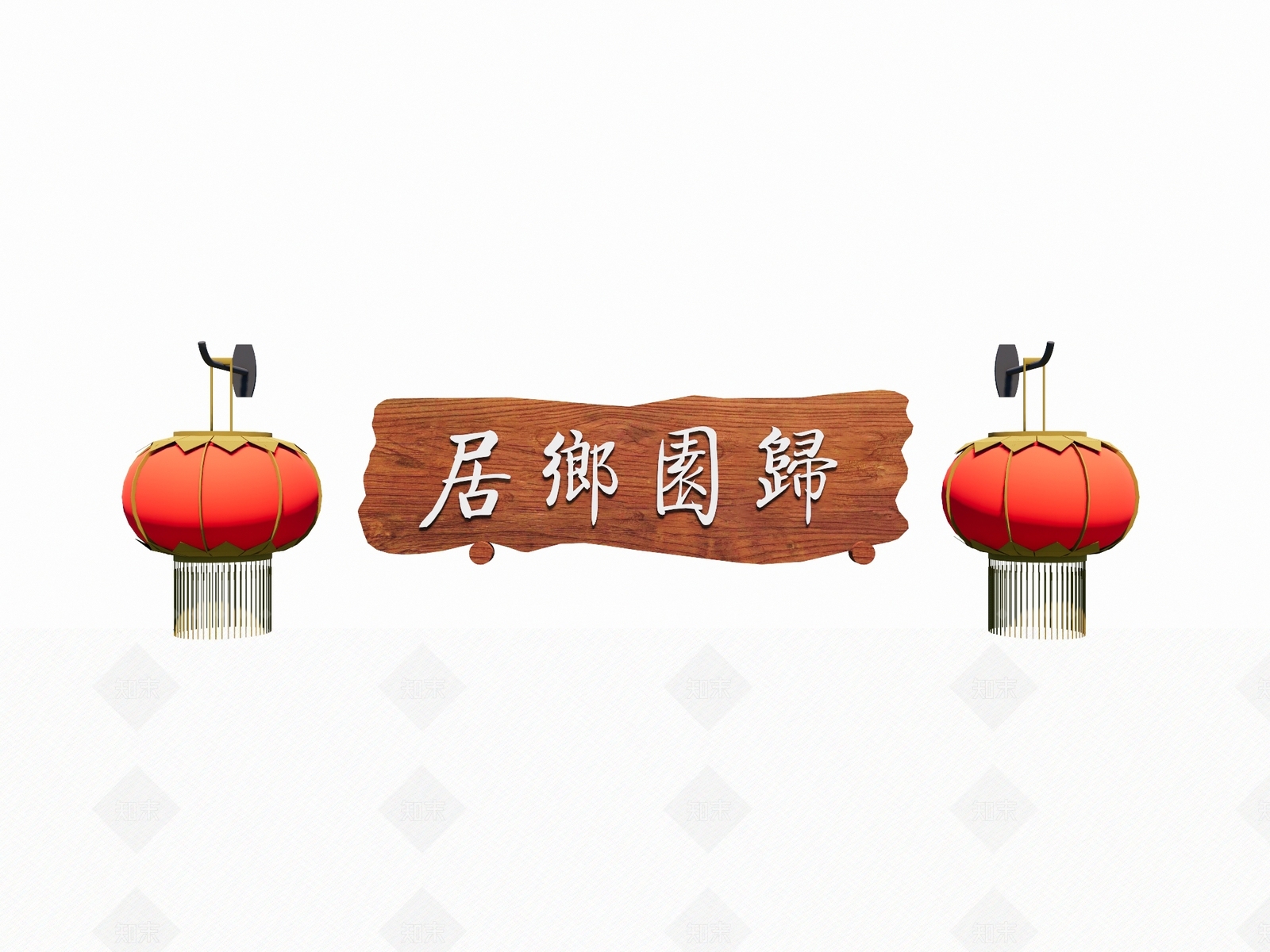 中式灯笼SU模型下载【ID:1189938195】